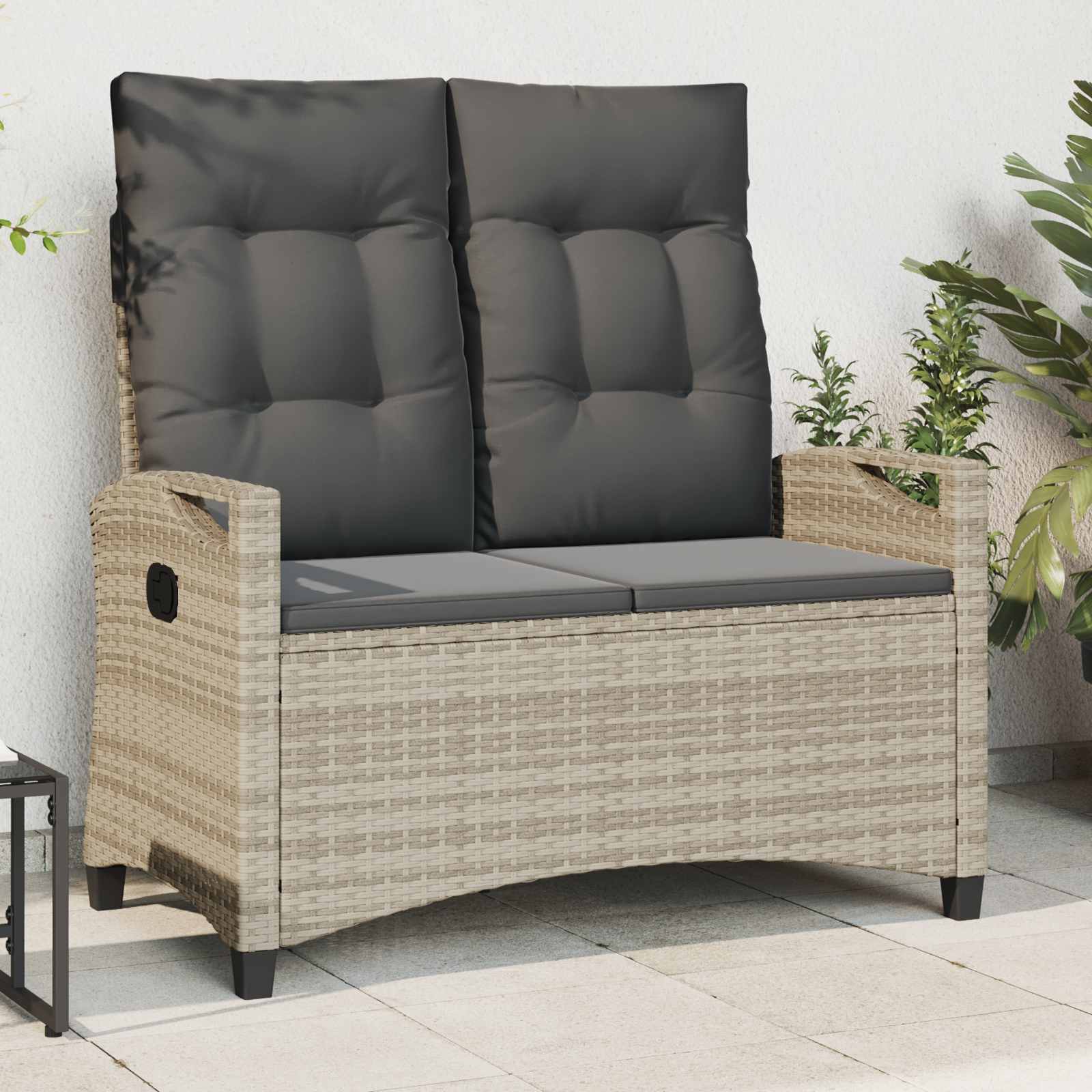 Vrtna klupa s jastukom 105 x 60 x 112 cm čelik