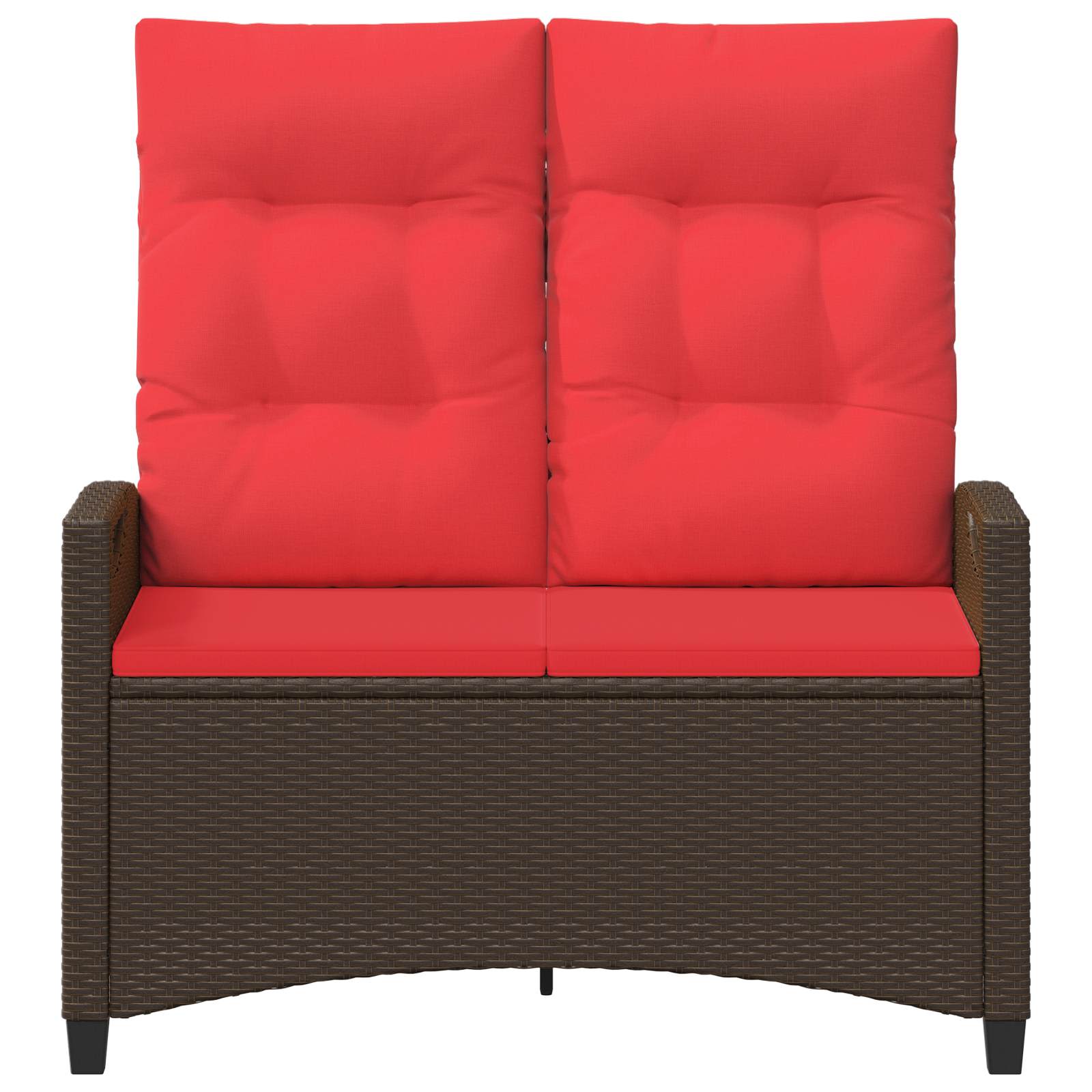 Vrtna klupa Smeđa i crvena 105 x 60 x 112 cm Čelik i poliester