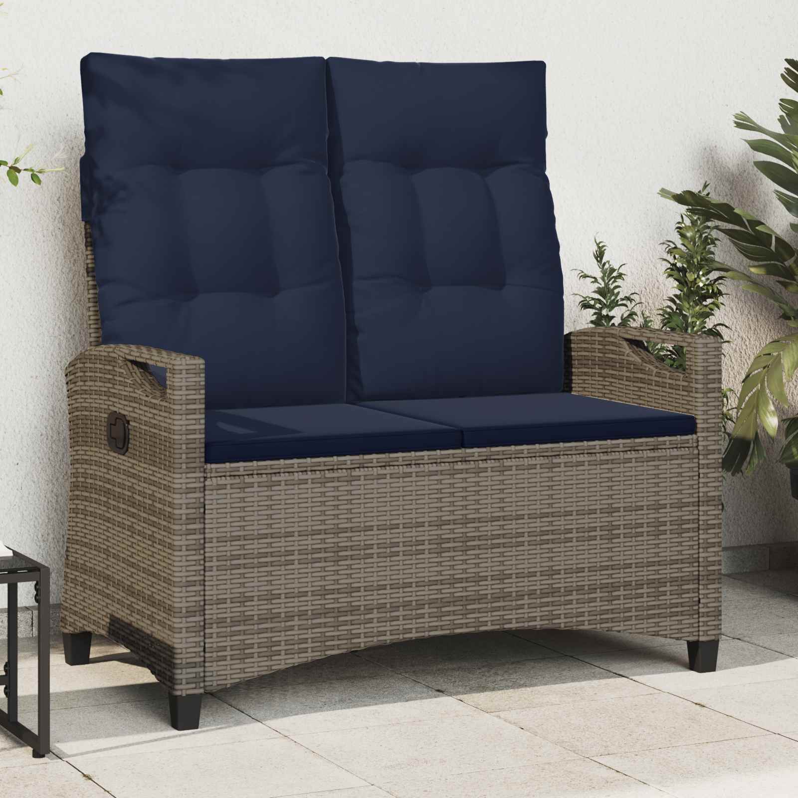 Vrtna klupa s jastukom 105 x 60 x 112 cm čelik