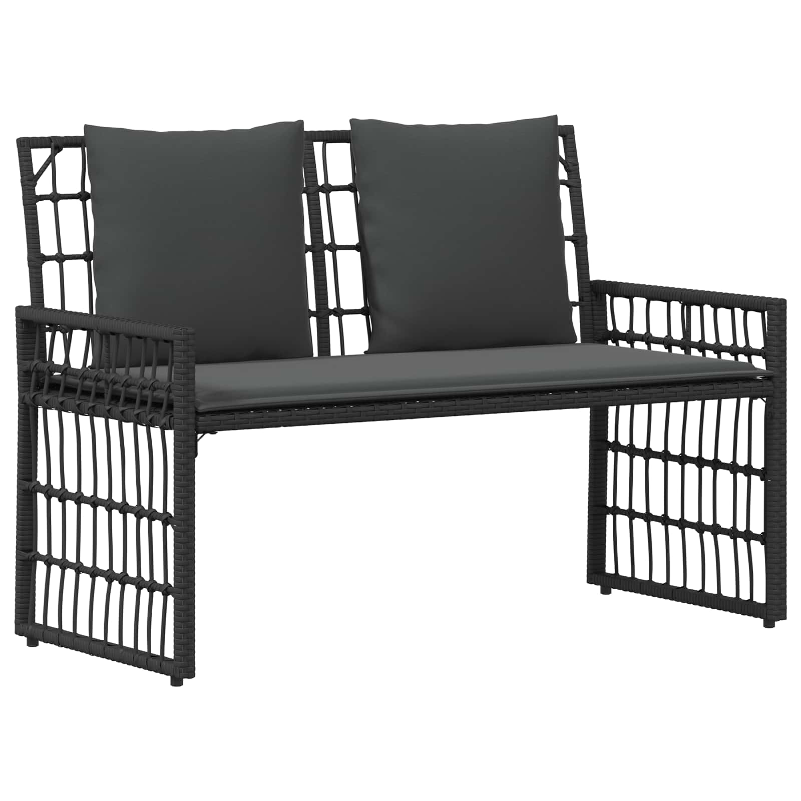 Set vanjskog namještaja 4 pcs Crna i tamno siva