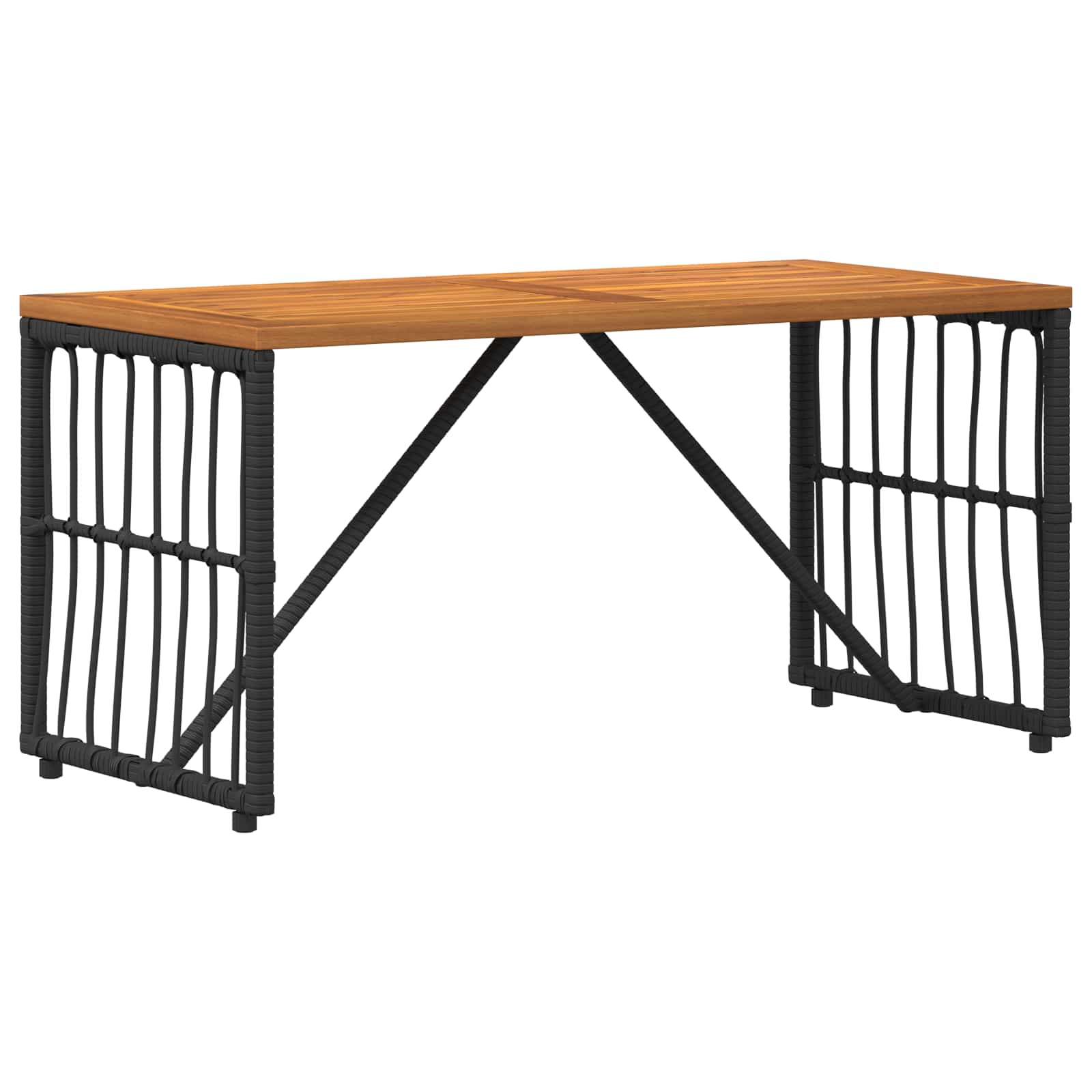 Set vanjskog namještaja 4 pcs Crna i tamno siva
