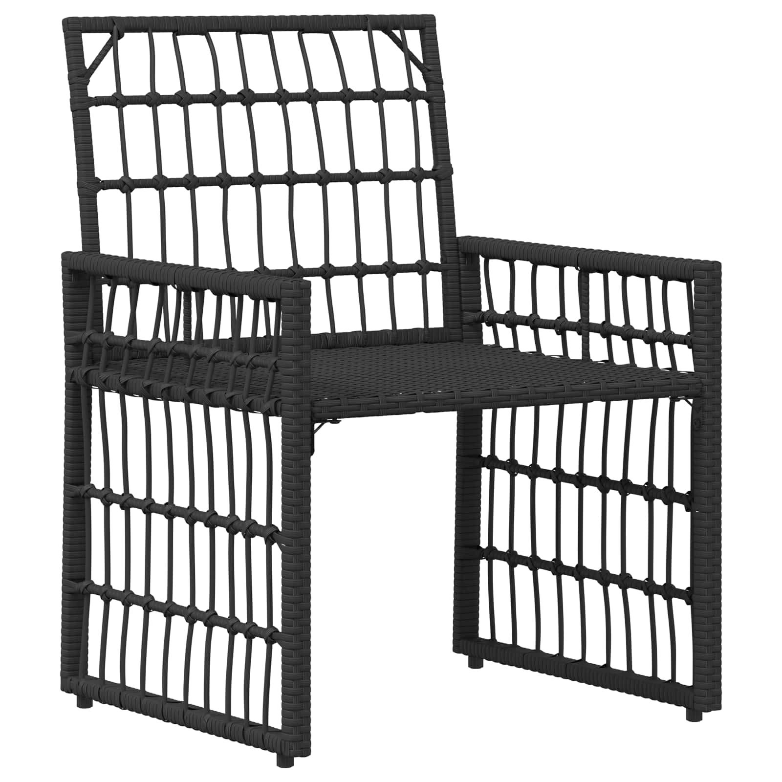 Set vanjskog namještaja 4 pcs Crna i tamno siva