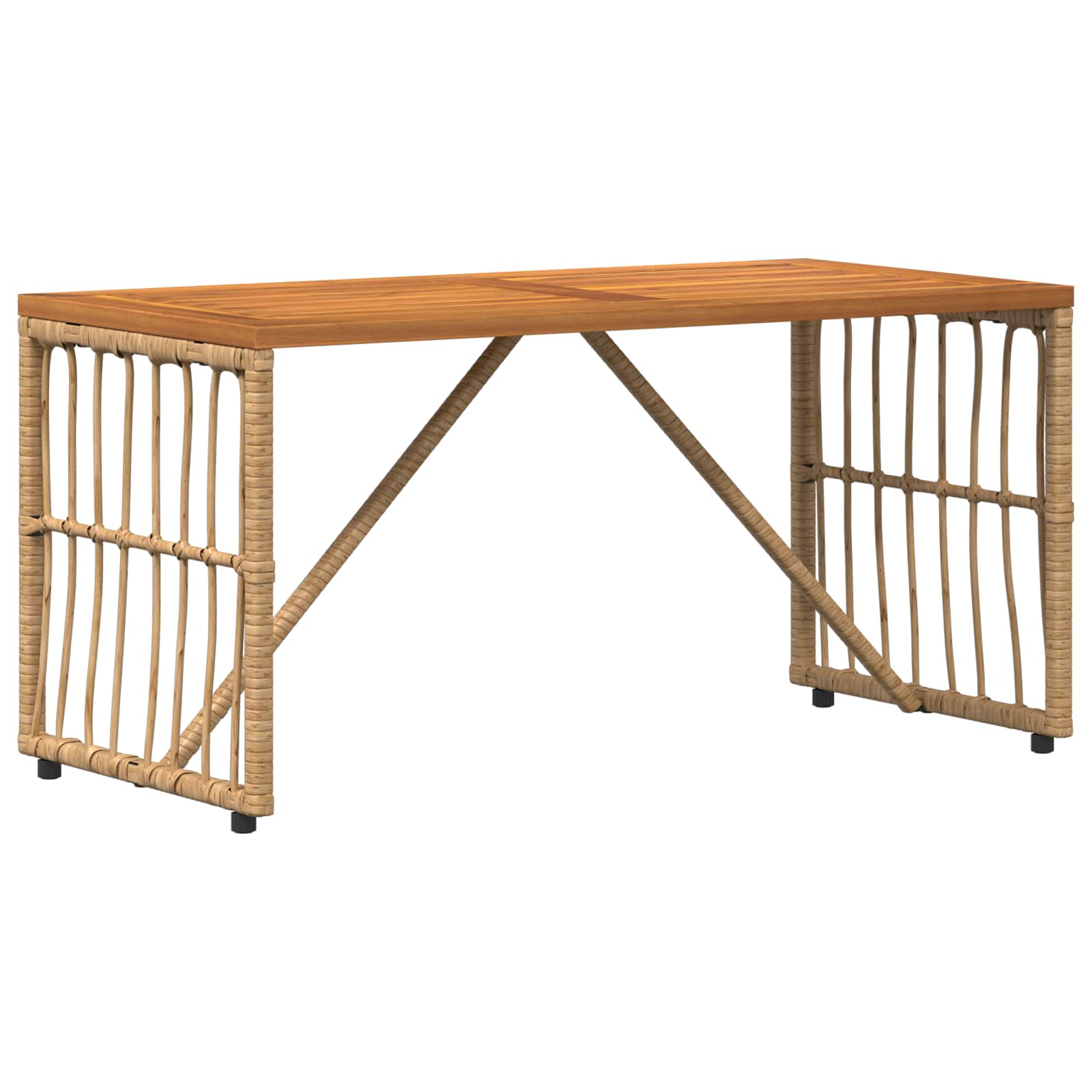 Set vanjskog namještaja 4 pcs Prirodna i krema bijela