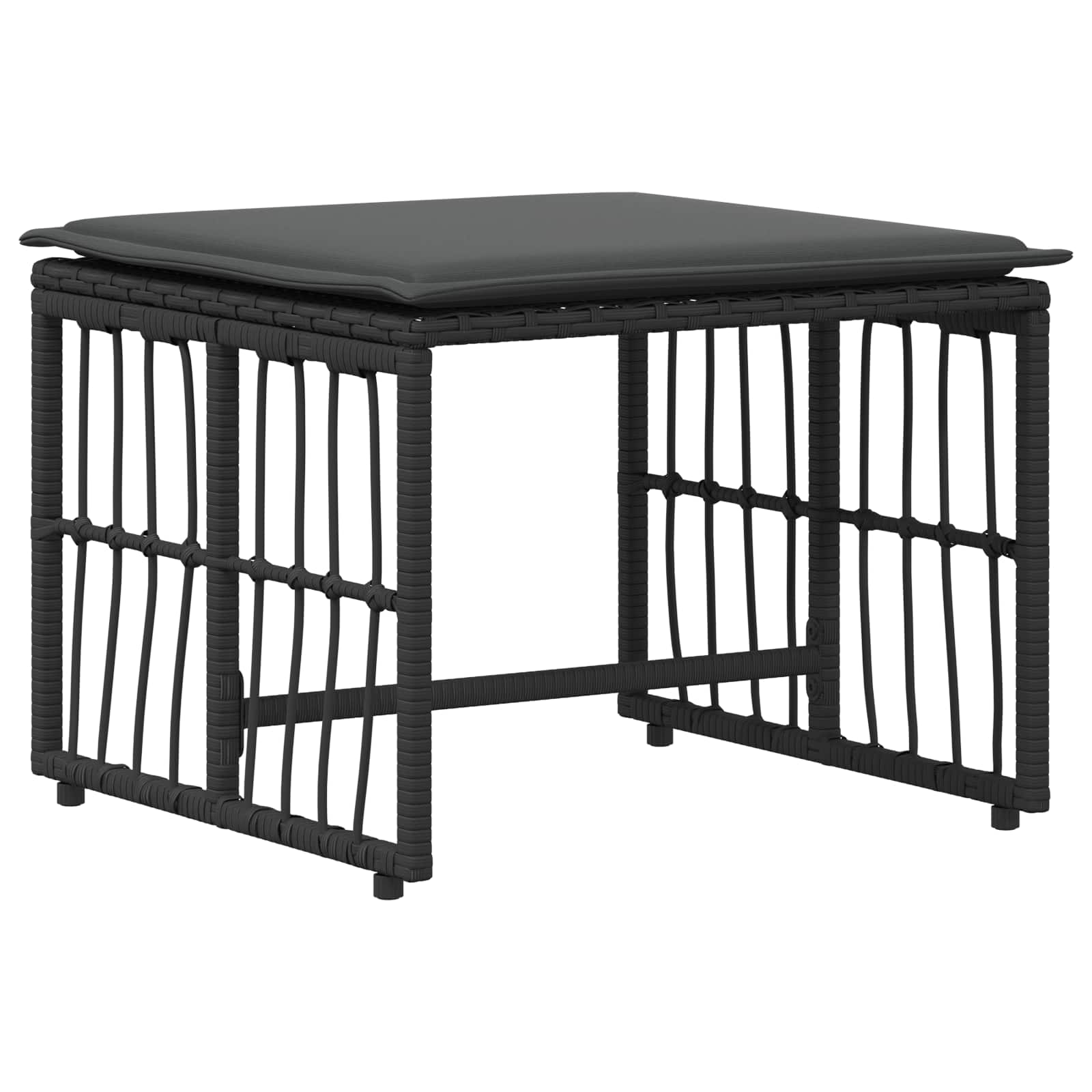 Set vanjskog namještaja 5 pcs Crna i tamno siva