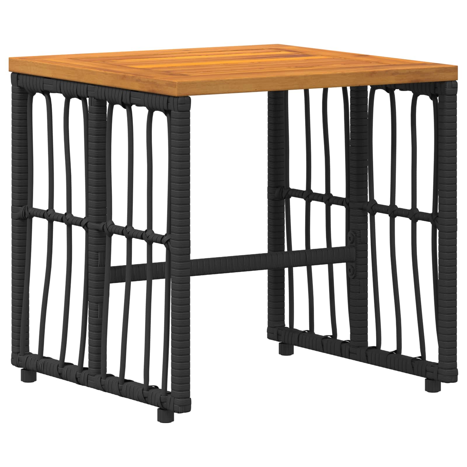Set vanjskog namještaja 5 pcs Crna i tamno siva