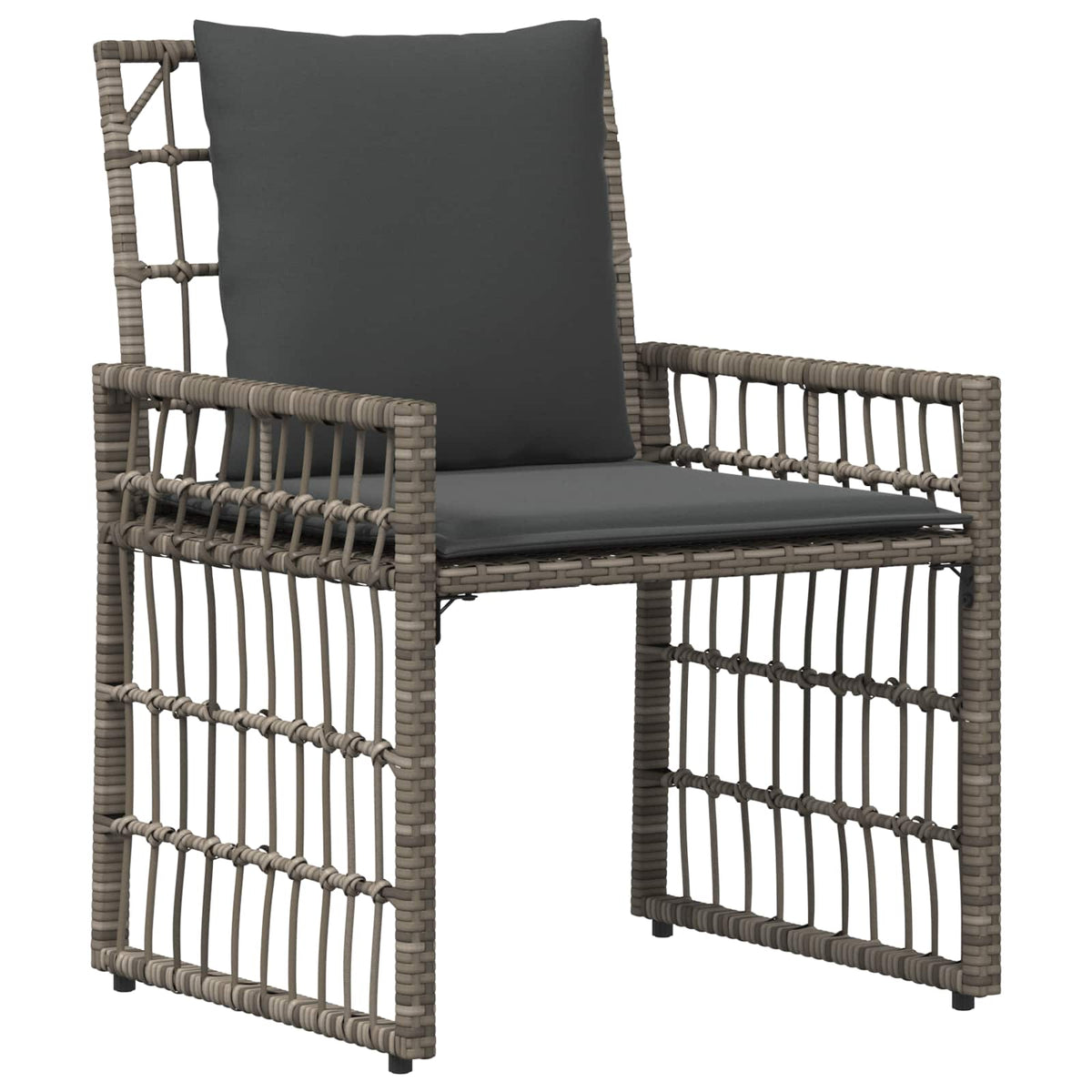 Set vanjskog namještaja 5 pcs Crna i tamno siva