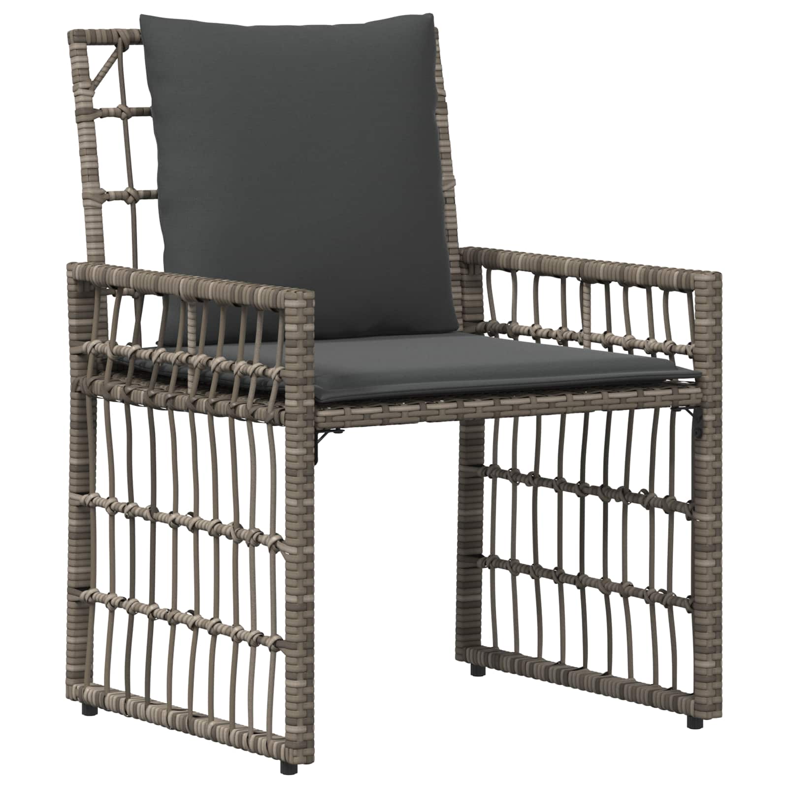 Set vanjskog namještaja 5 pcs Crna i tamno siva