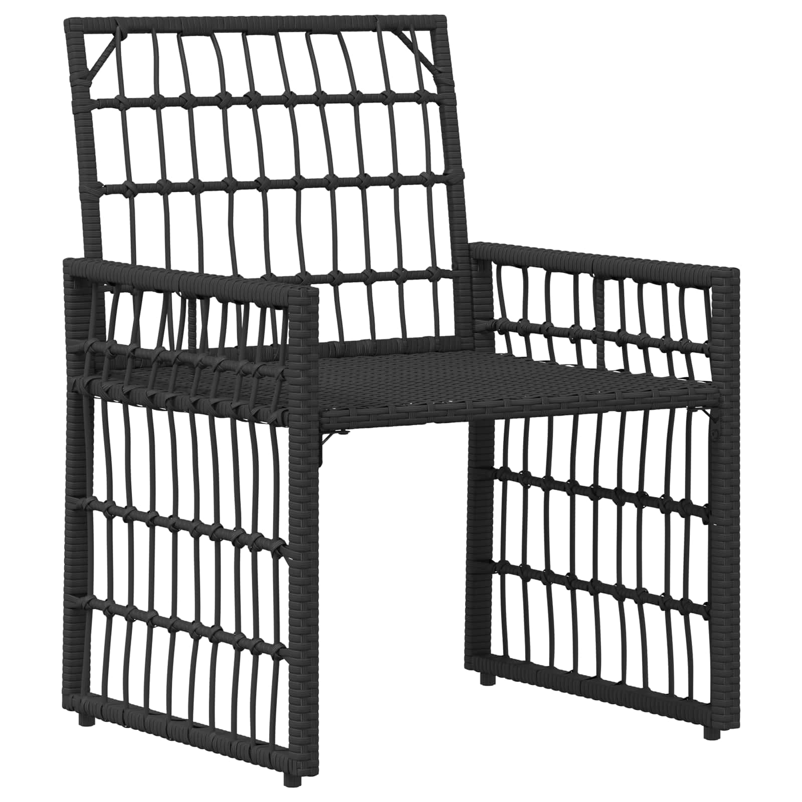 Set vanjskog namještaja 3 pcs Crna i tamno siva