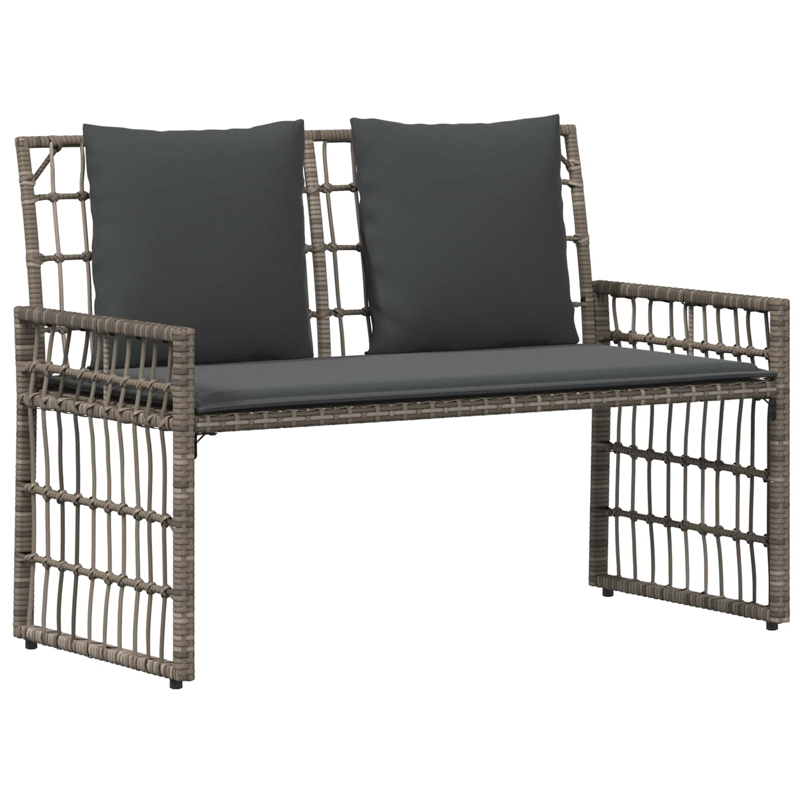 Vanjska klupa Jednobojno Siva i tamno siva 116 x 55 x 82 cm