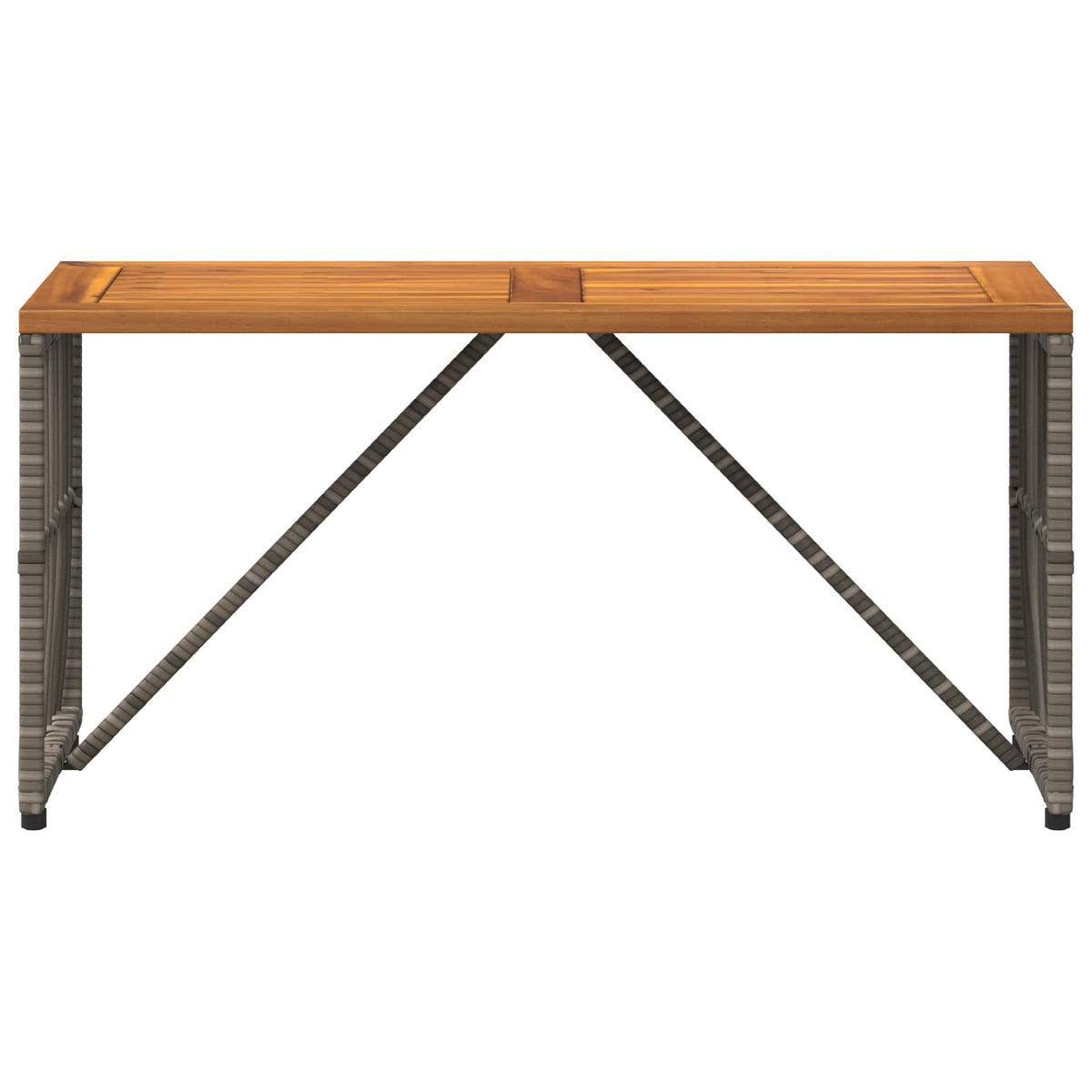 Vanjski stol Sivi 80 x 40 x 40 cm Čelik i Poli Ratan