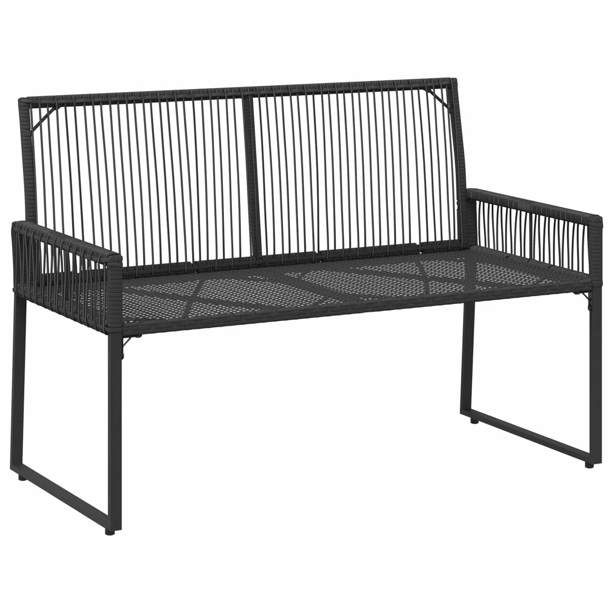 Set vanjskog namještaja 4 pcs Crna i krem-bijela poliratan