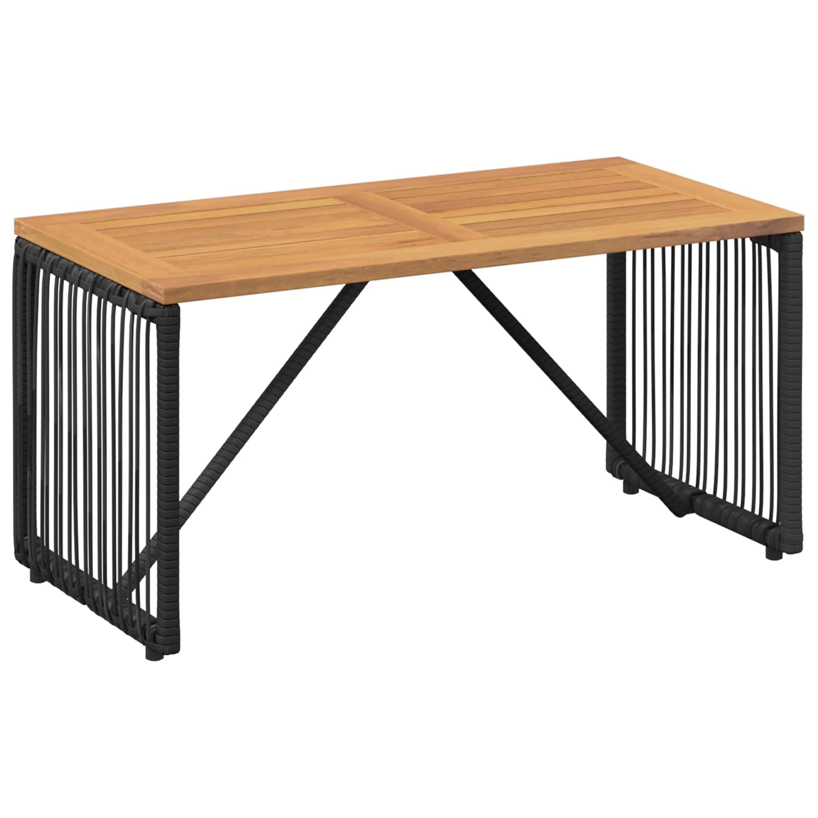 Vanjski stol Crna i smeđa 80 x 40 x 40 cm poliratan