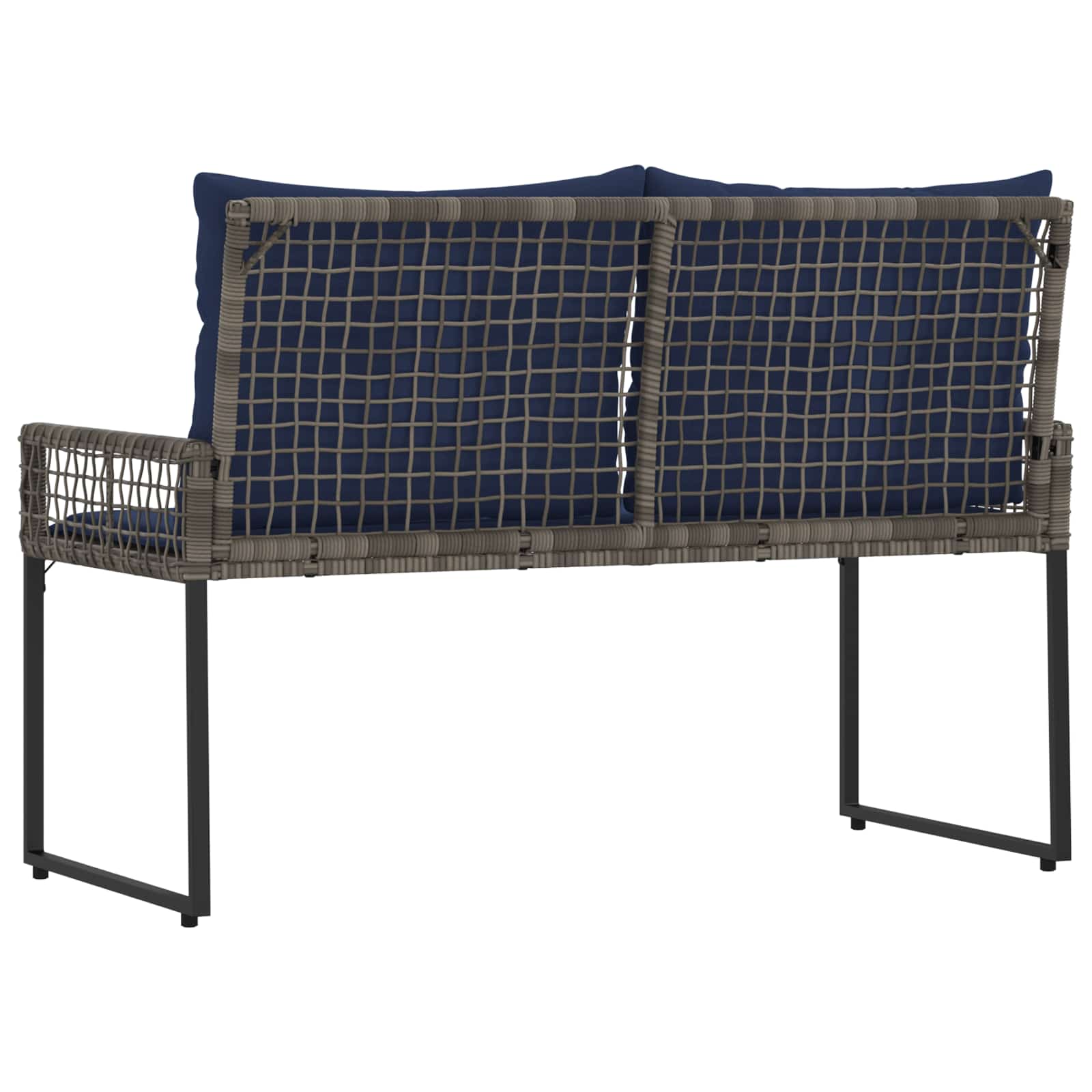 Vanjska klupa Siva i mornarsko plava 118 x 55 x 82 cm