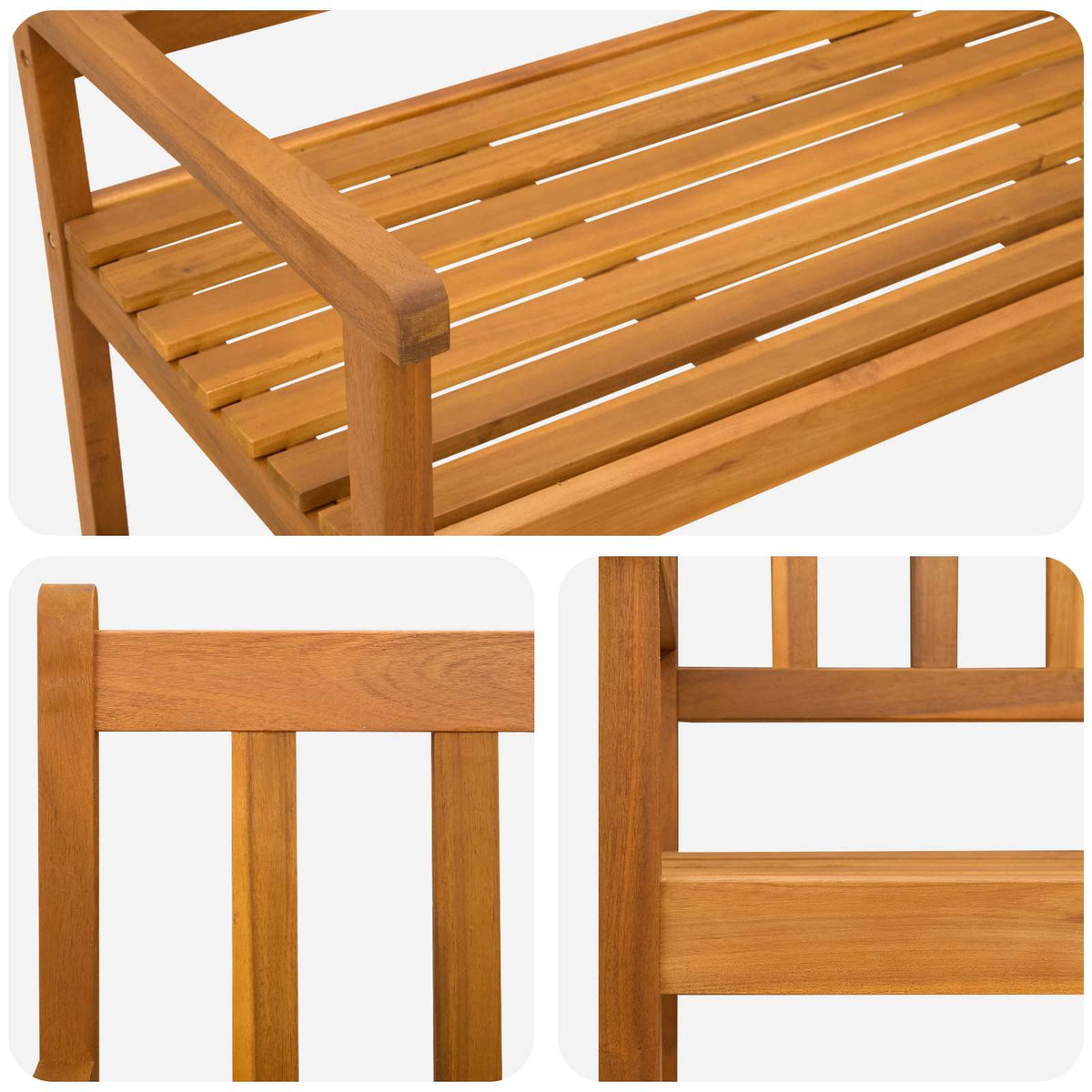 Vrtna klupa 2-Broj sjedala 110 x 55 x 90 cm Čvrsto drvo akacije