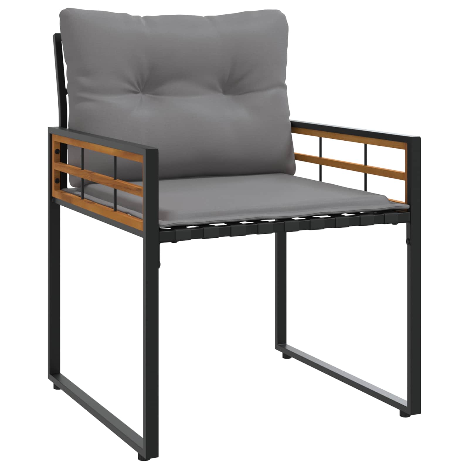 Set vanjskog namještaja s jastukom 4 pcs Svijetlo siva
