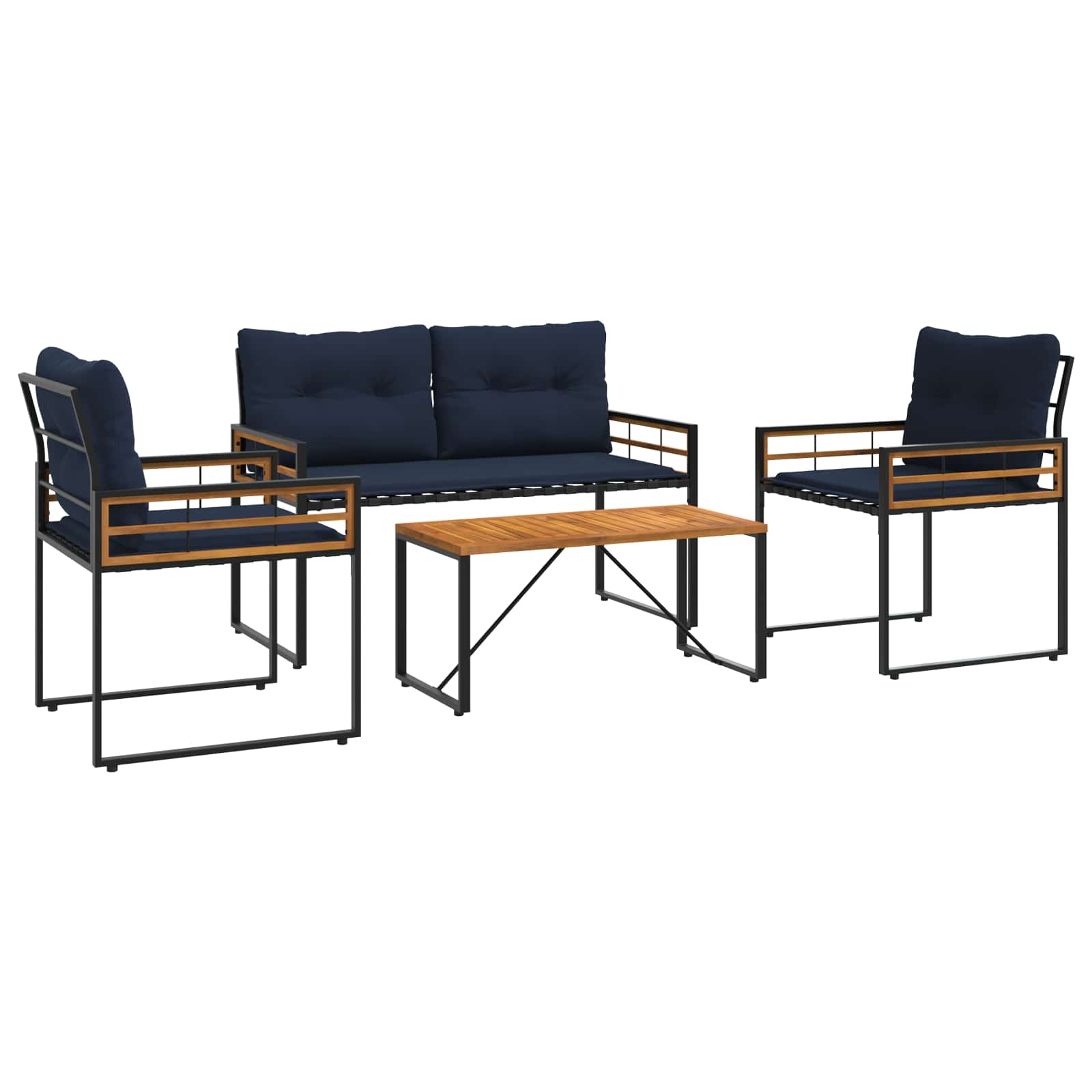 Set vanjskog namještaja s jastukom 4 pcs Mornarska