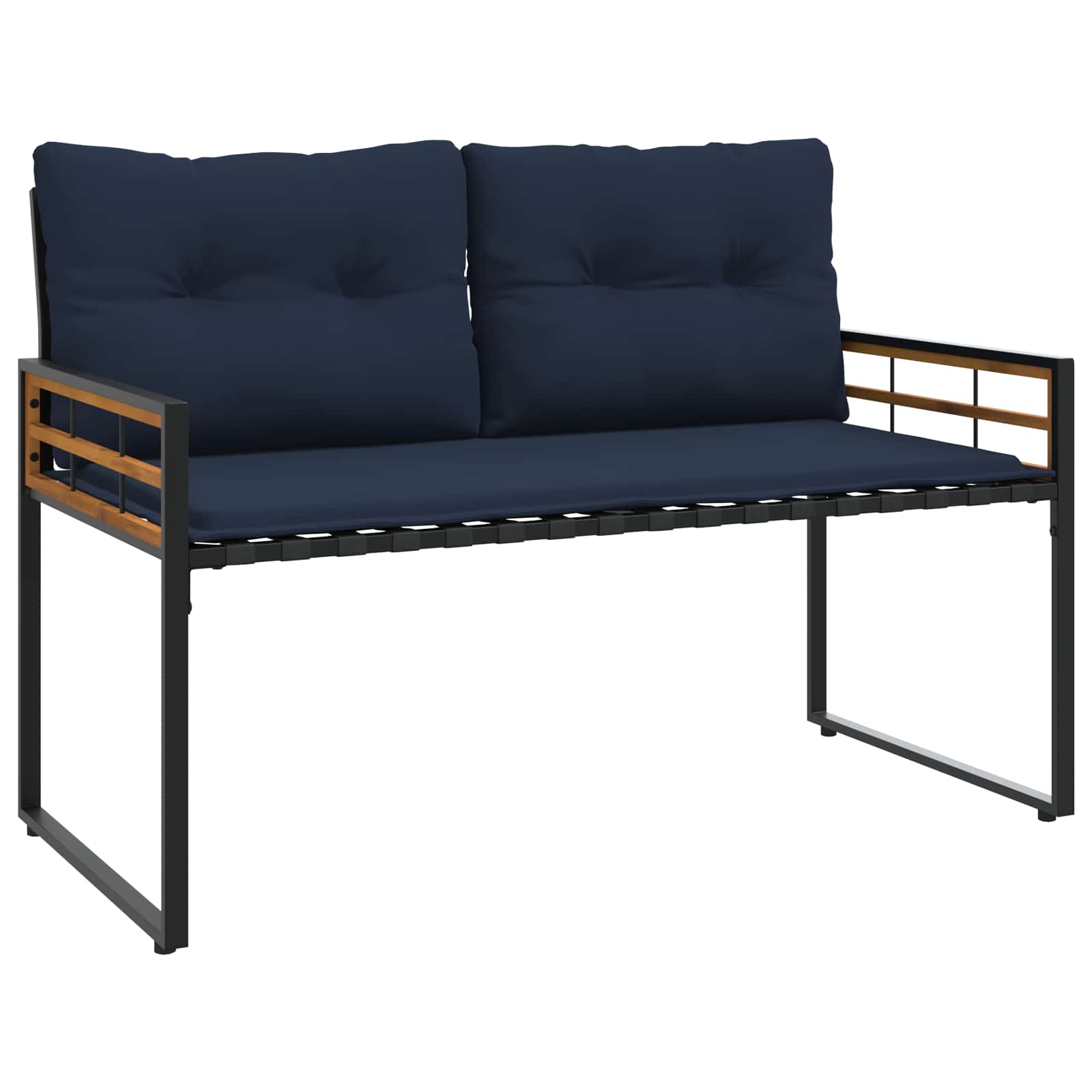 Drvena klupska klupa s jastukom Mornarska 114 x 55 x 77 cm