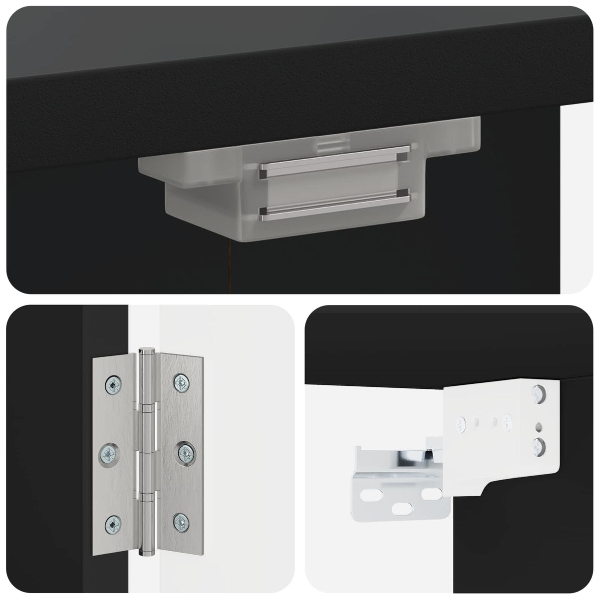Kabinet za mete ALKMAAR Crna 52,5 x 10,5 x 53,5 cm