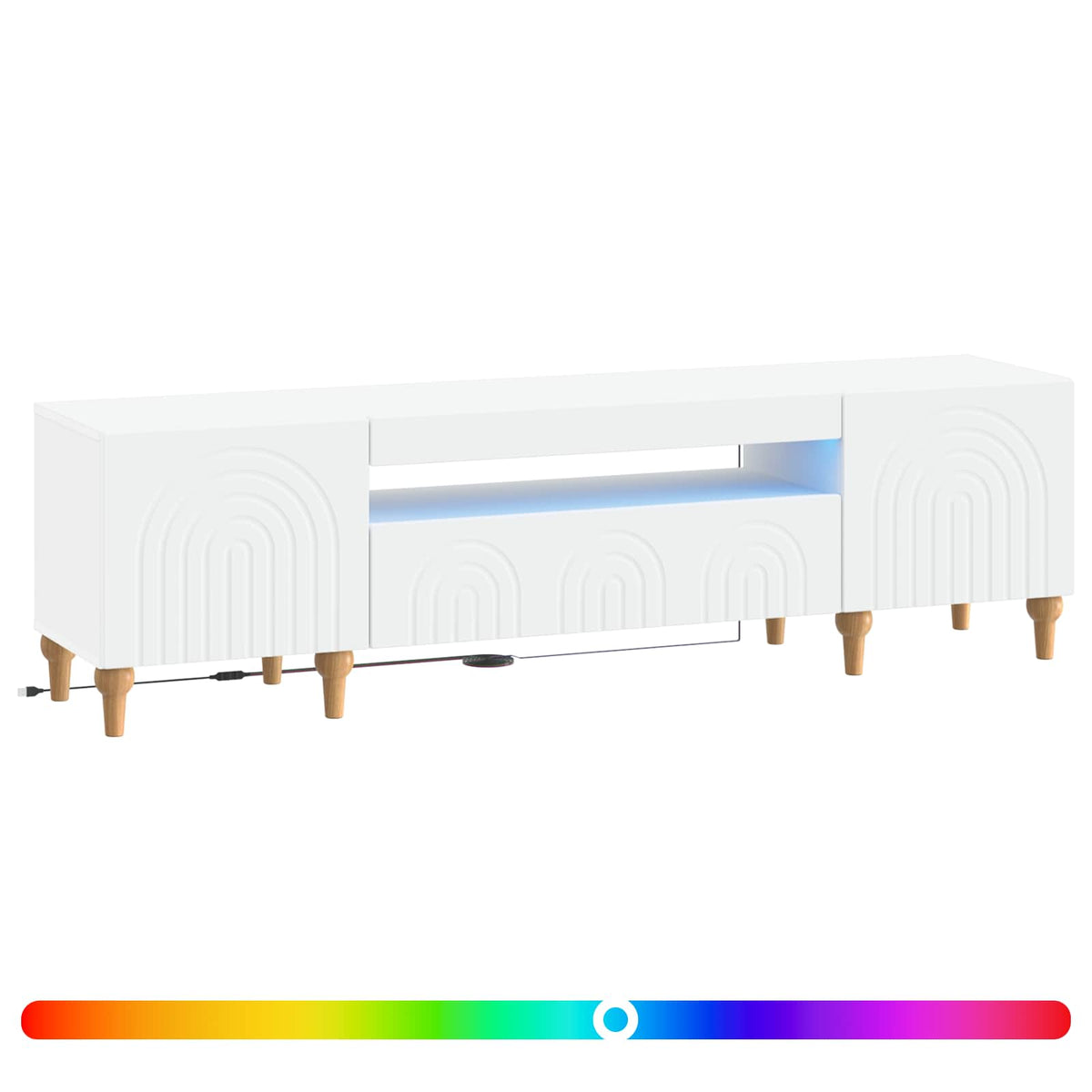 LED TV kabinet Bijela Konstruirano drvo