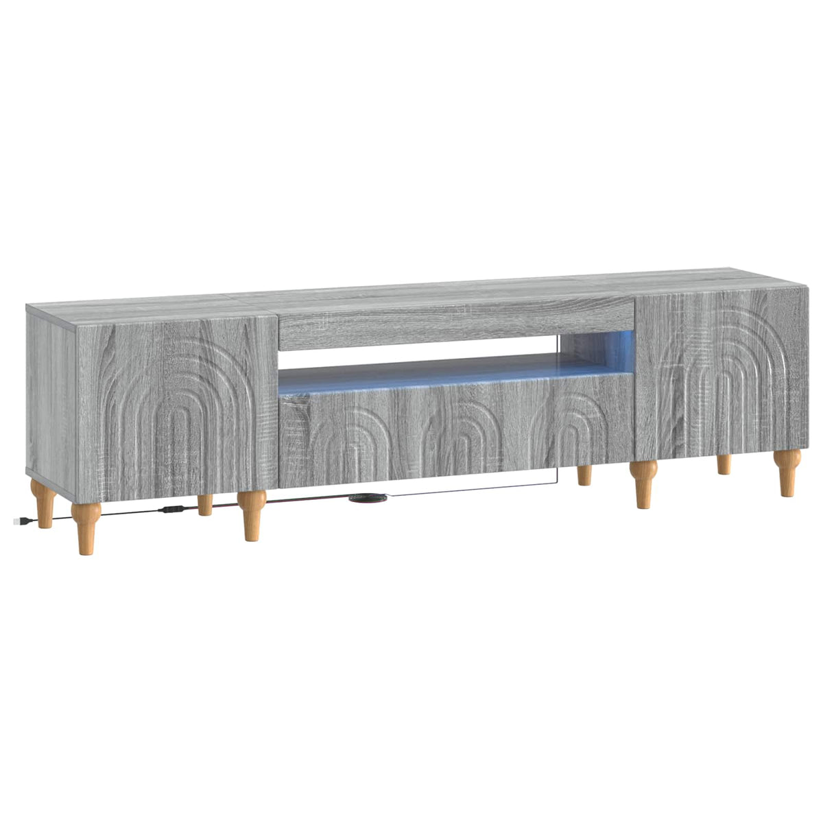 LED TV kabinet Siva Sonoma Konstruirano drvo