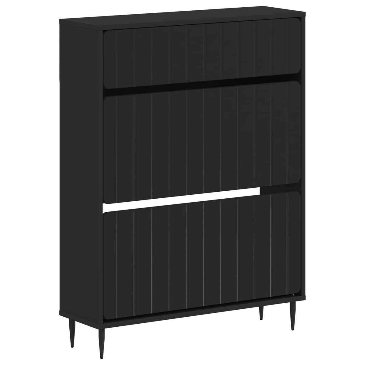 Ormar za cipele ZWOLLE 78 x 24 x 103 cm Konstruirano drvo Crna