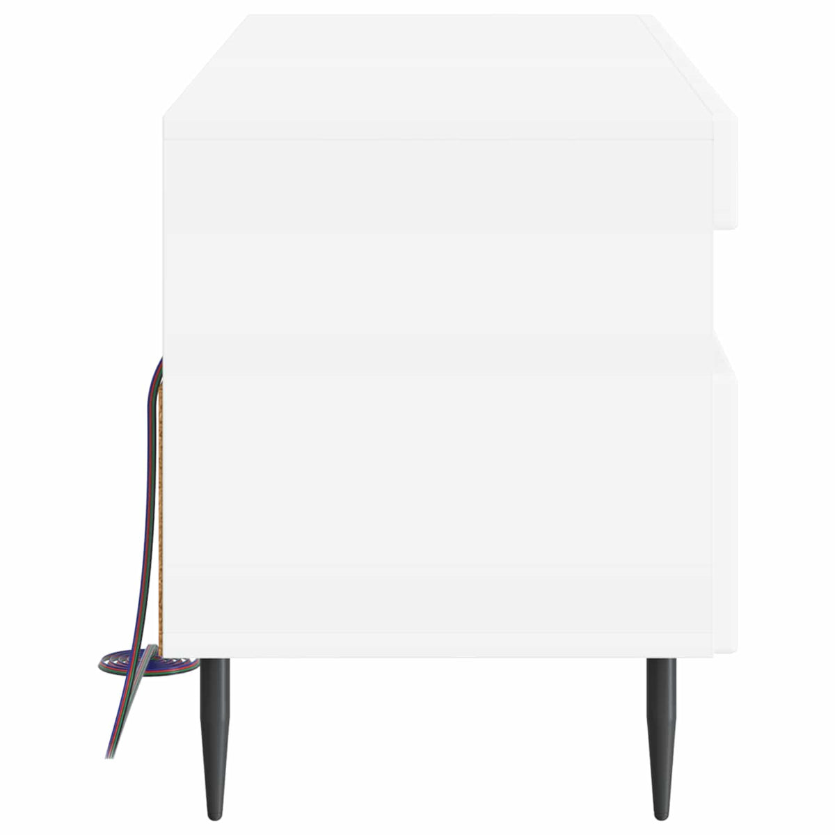 LED TV kabinet Bijela visokog sjaja Konstruirano drvo