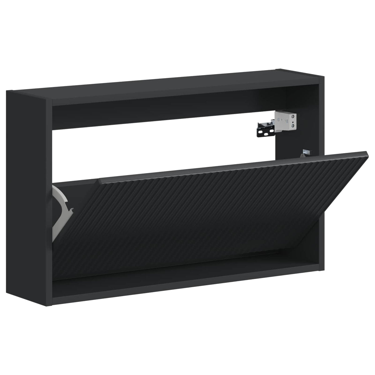Ormar za cipele na zidu ARNHEM 71 x 17 x 43 cm Crna