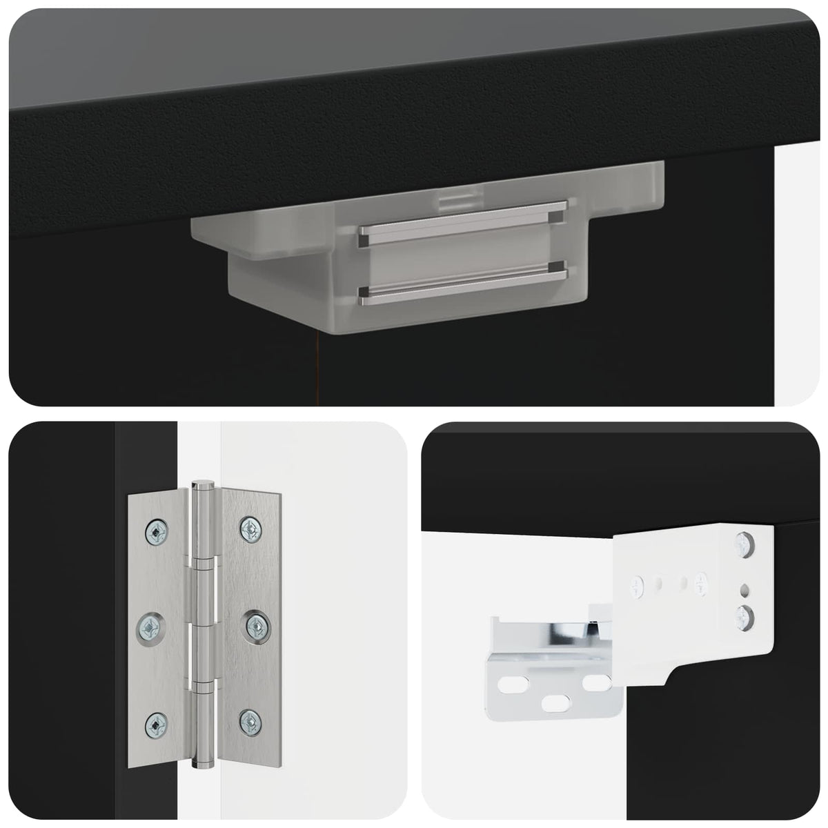 Kabinet za mete ARNHEM Crna 52,5 x 10,5 x 53,5 cm