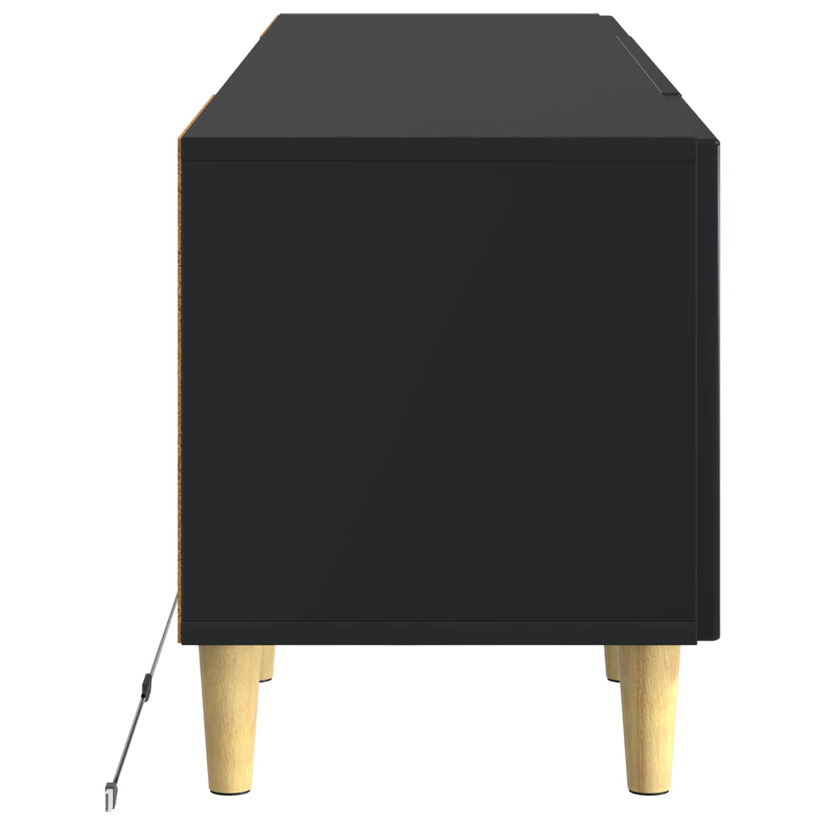 LED TV kabinet Crna Konstruirano drvo