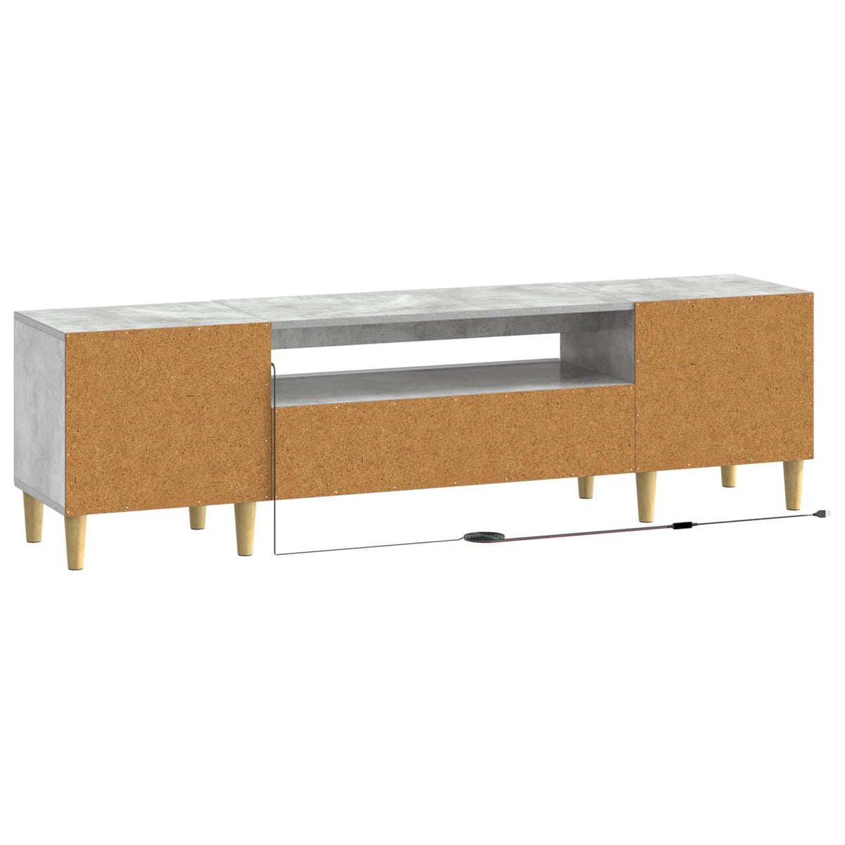 LED TV kabinet Betonska siva Konstruirano drvo