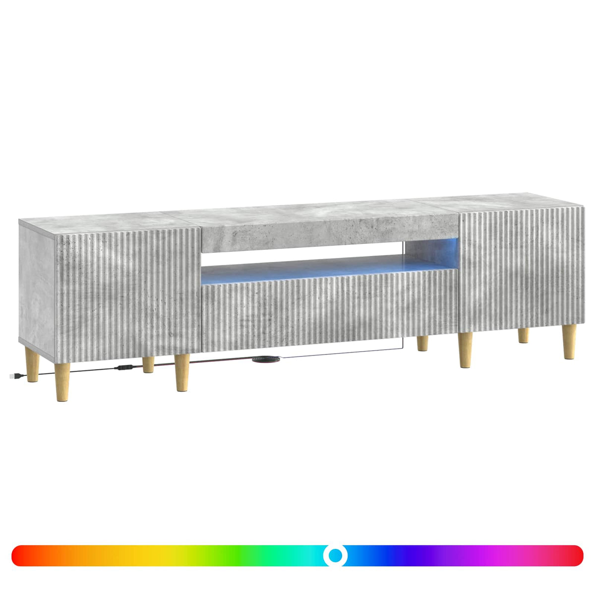 LED TV kabinet Betonska siva Konstruirano drvo
