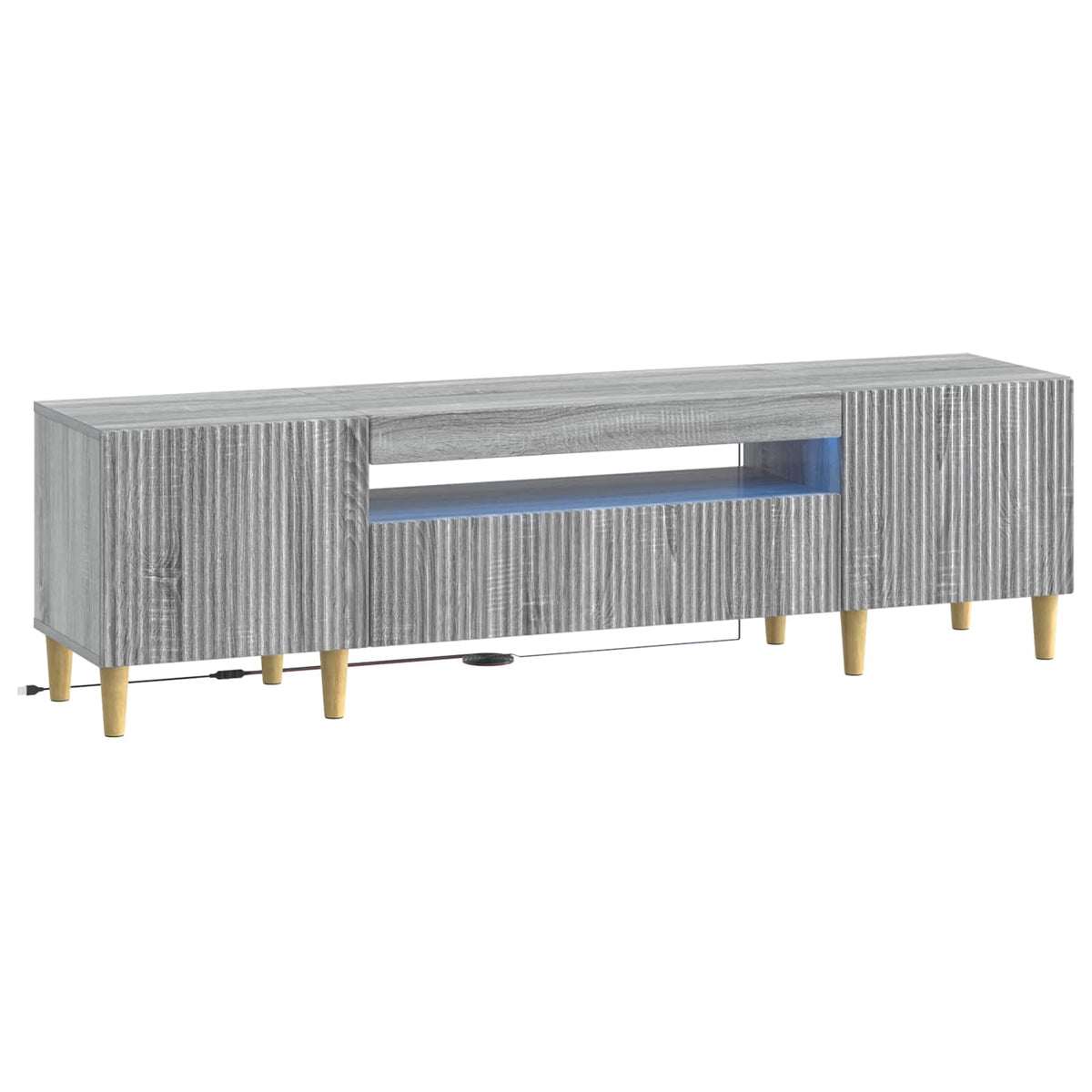 LED TV kabinet Siva Sonoma Konstruirano drvo