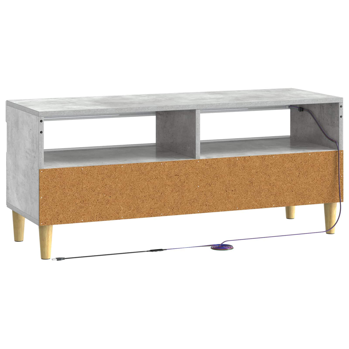 LED TV kabinet Betonska siva Konstruirano drvo