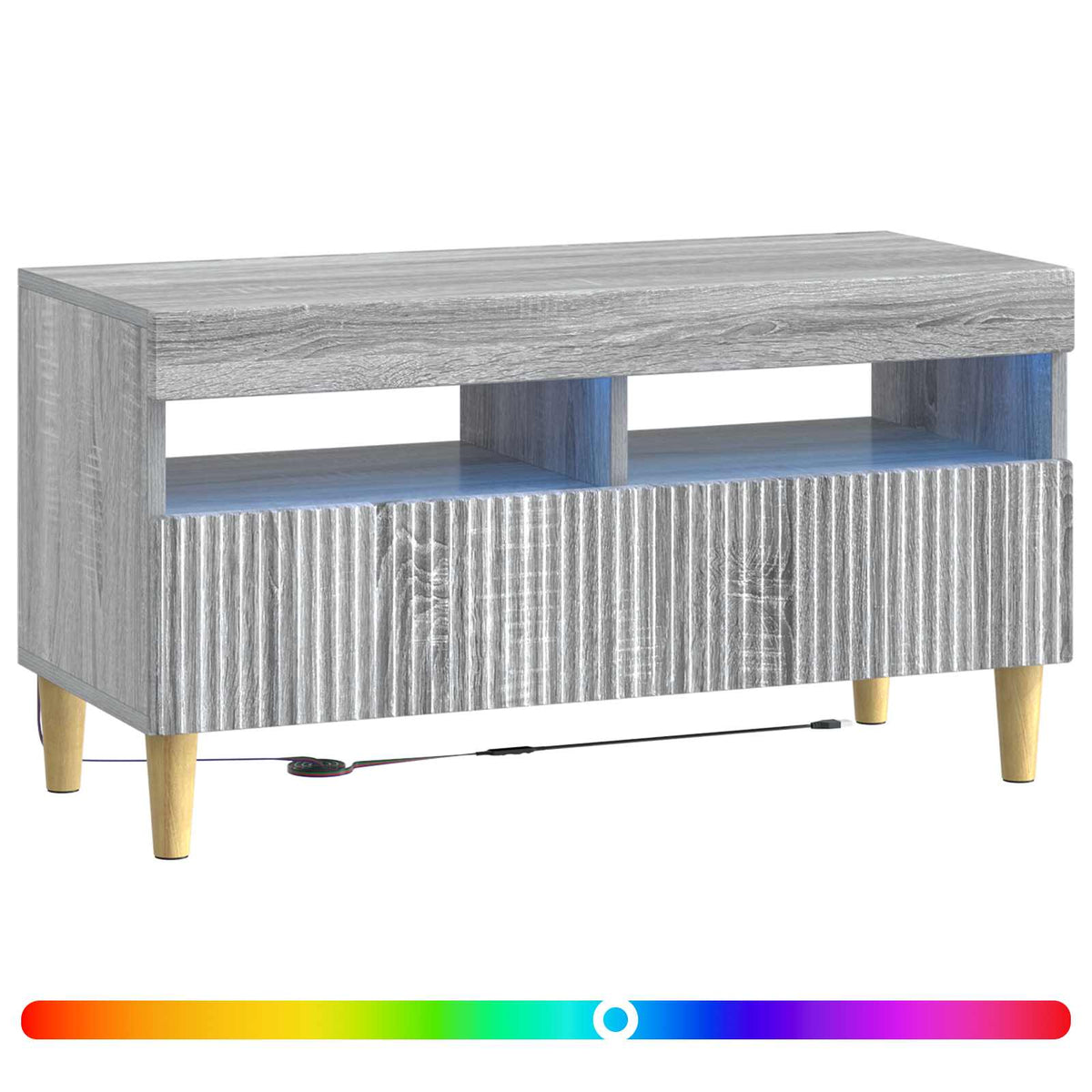 LED TV kabinet Siva Sonoma Konstruirano drvo