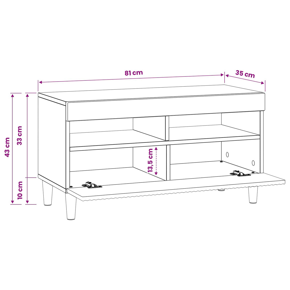 LED TV kabinet Hrast artisan Konstruirano drvo