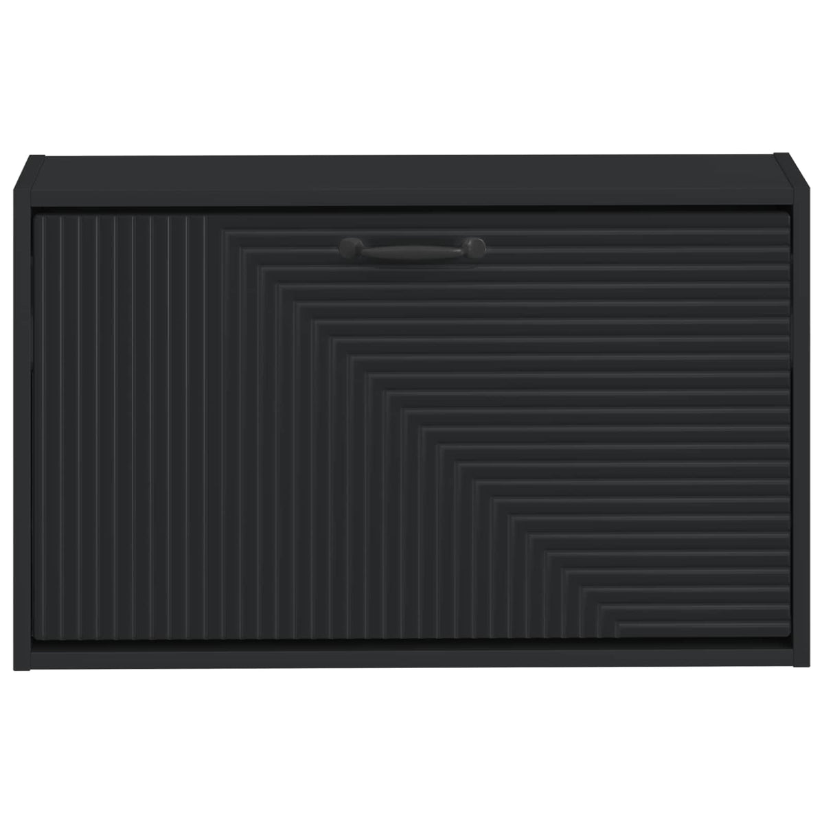 Ormar za cipele na zidu HAARLEM 71 x 17 x 43 cm Crna