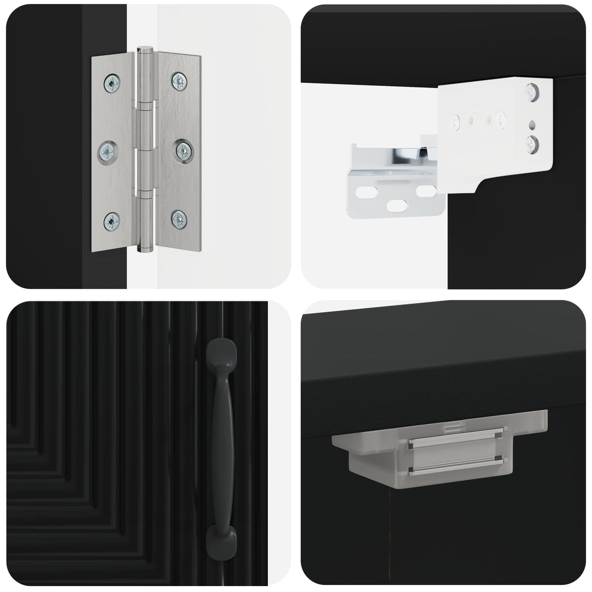 Kabinet za mete HAARLEM Crna 52,5 x 10,5 x 53,5 cm