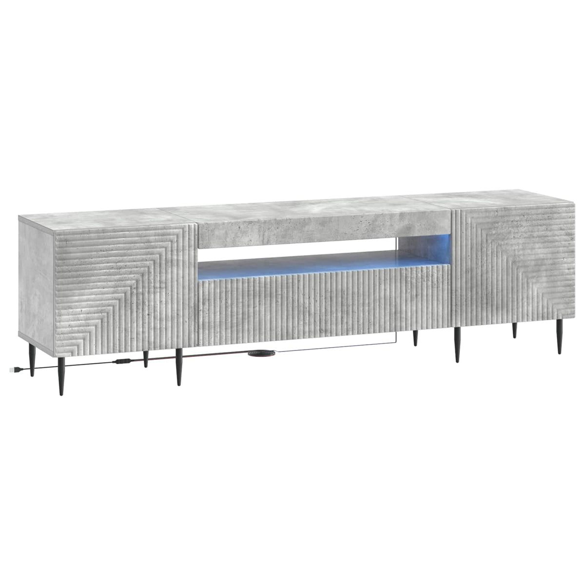 LED TV kabinet Betonska siva Konstruirano drvo