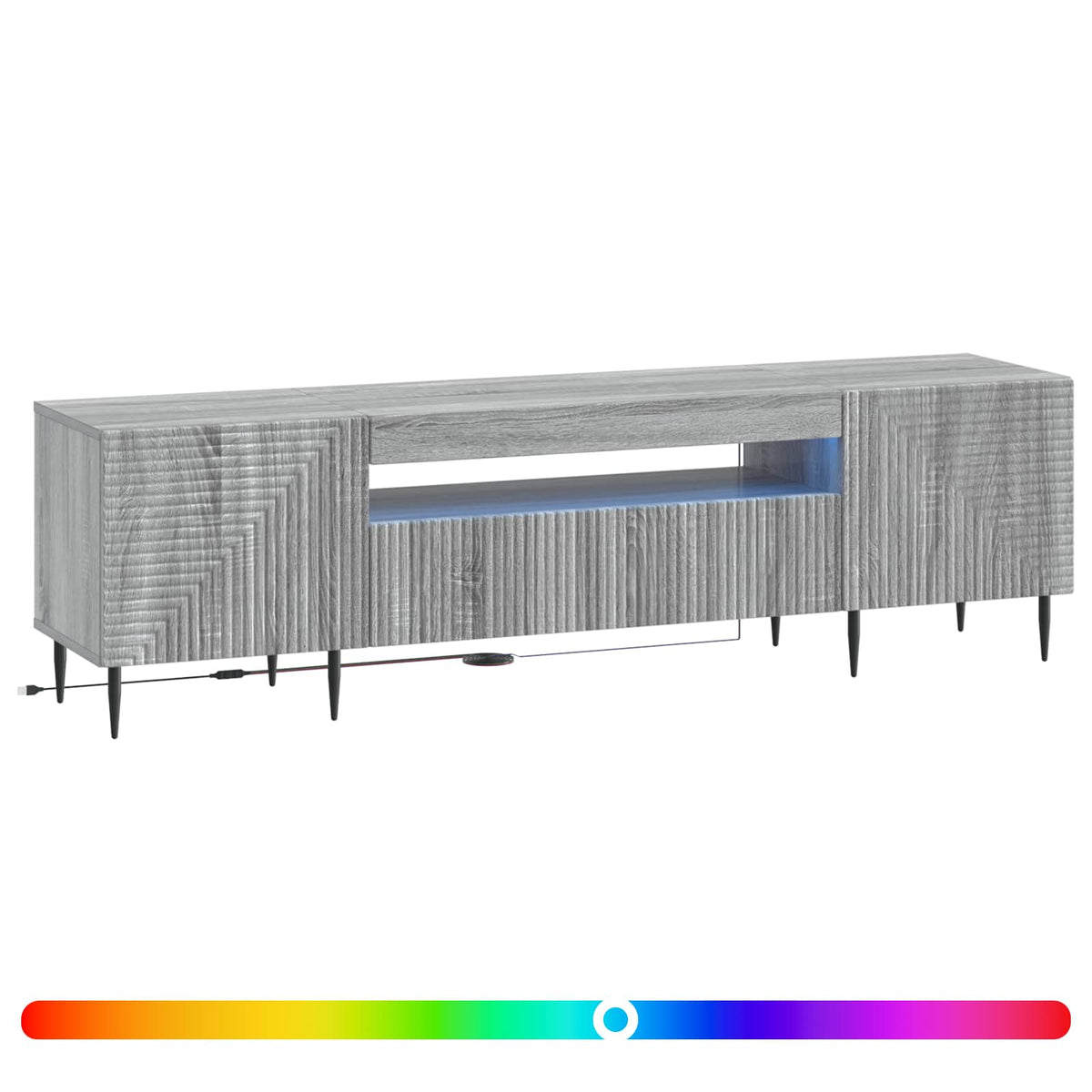 LED TV kabinet Siva Sonoma Konstruirano drvo