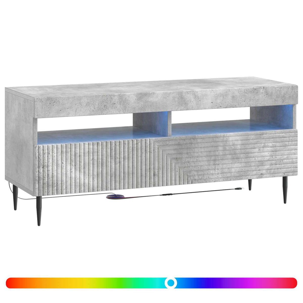 LED TV kabinet Betonska siva Konstruirano drvo