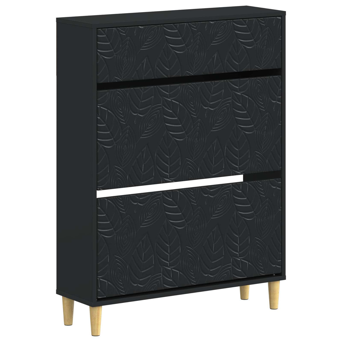 Ormar za cipele DELFT 78 x 24 x 103 cm Konstruirano drvo Crna