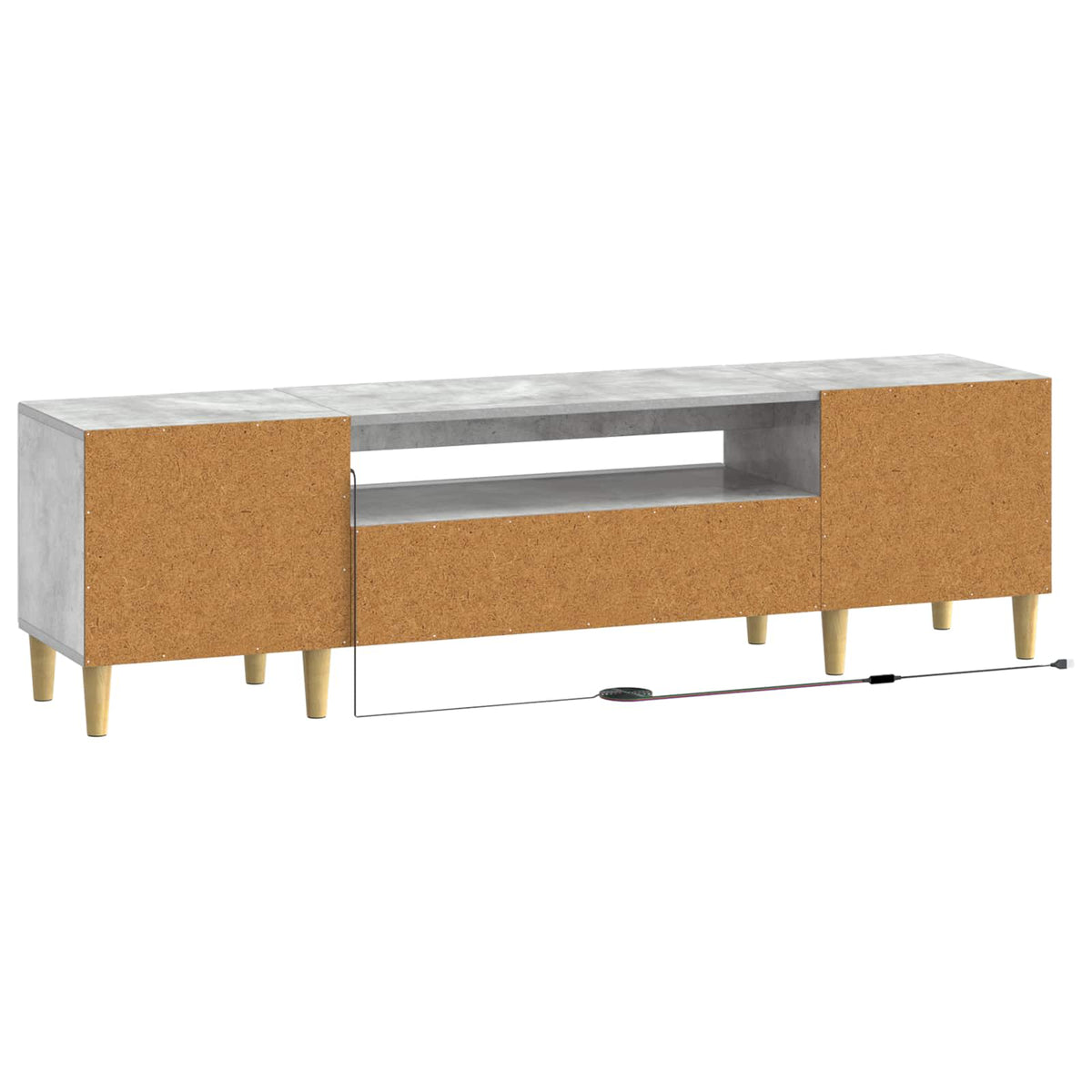 LED TV kabinet Betonska siva Konstruirano drvo