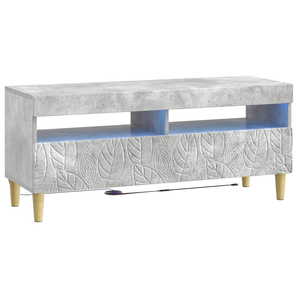 LED TV kabinet Betonska siva Konstruirano drvo