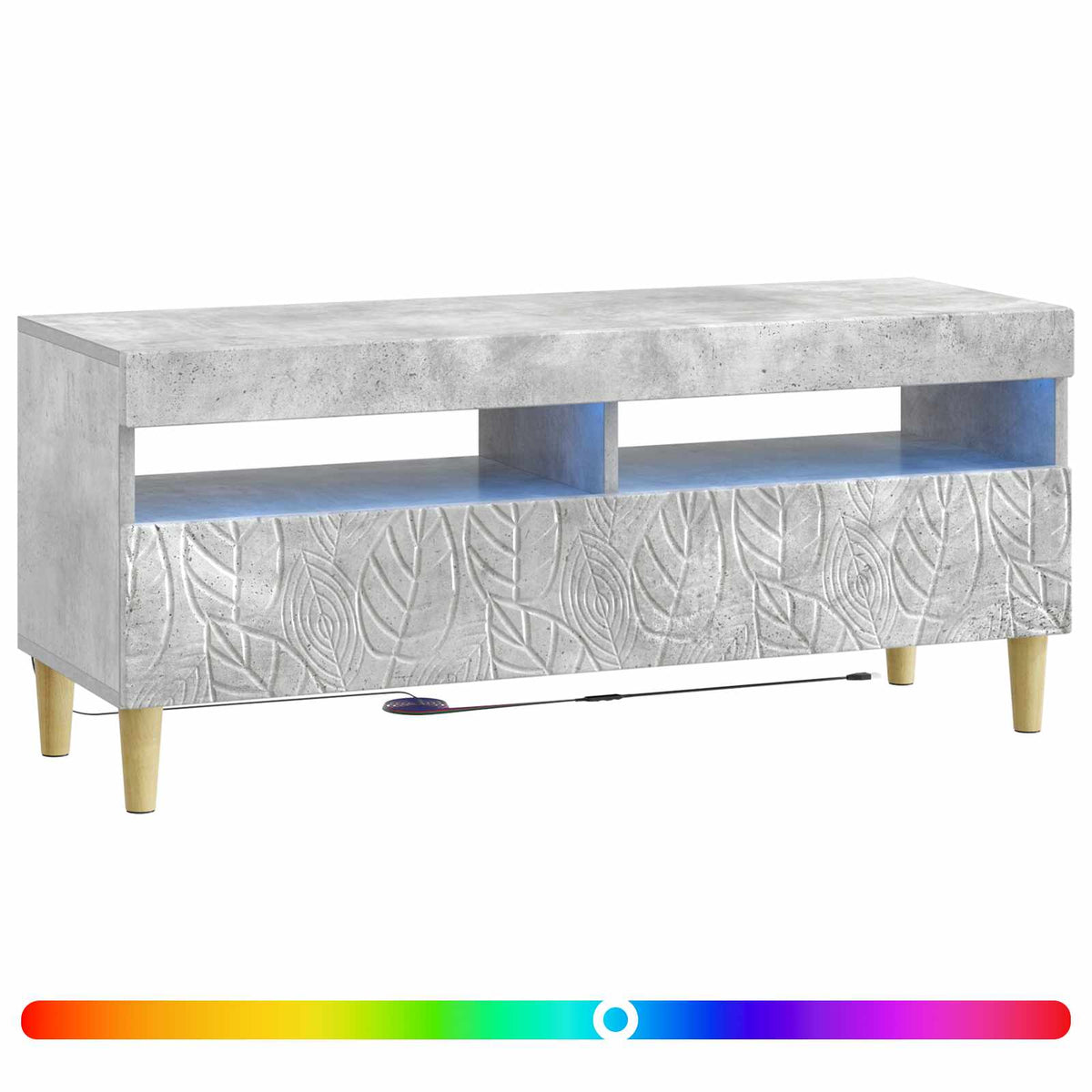 LED TV kabinet Betonska siva Konstruirano drvo
