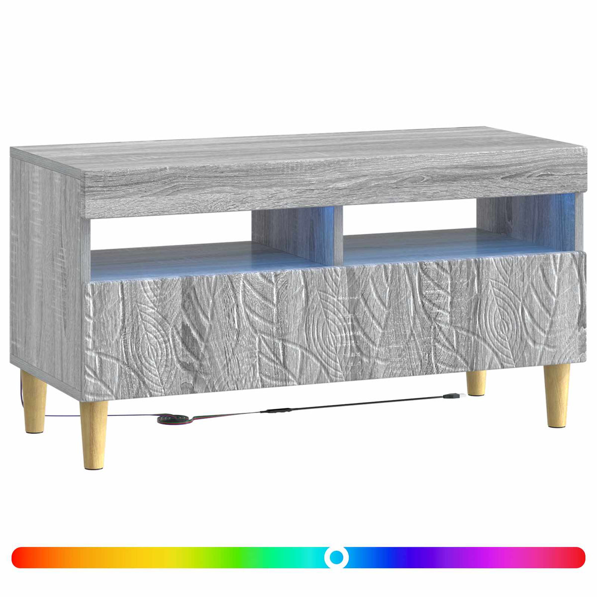 LED TV kabinet Siva Sonoma Konstruirano drvo