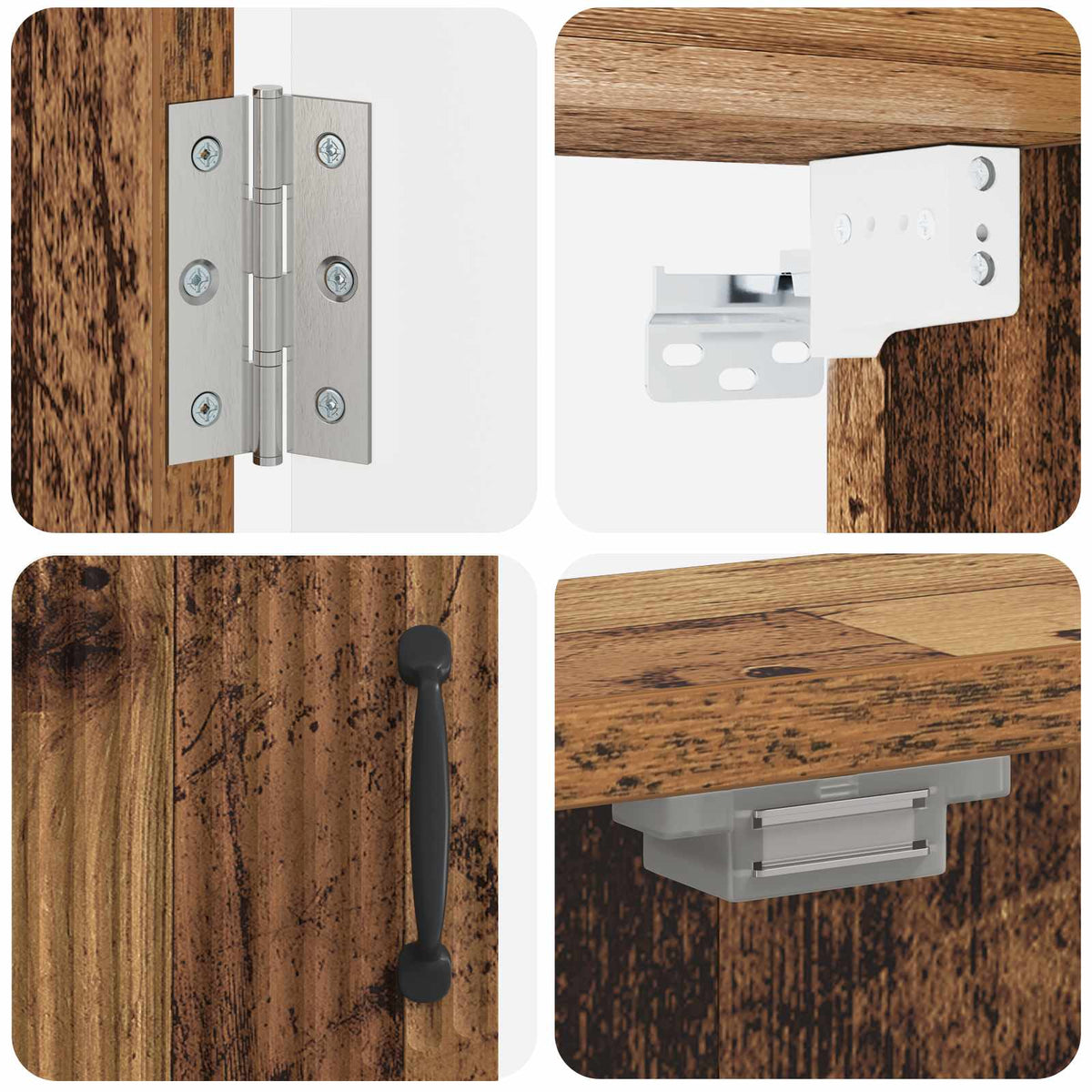 Kabinet za mete HOORN Staro drvo 52,5 x 10,5 x 53,5 cm