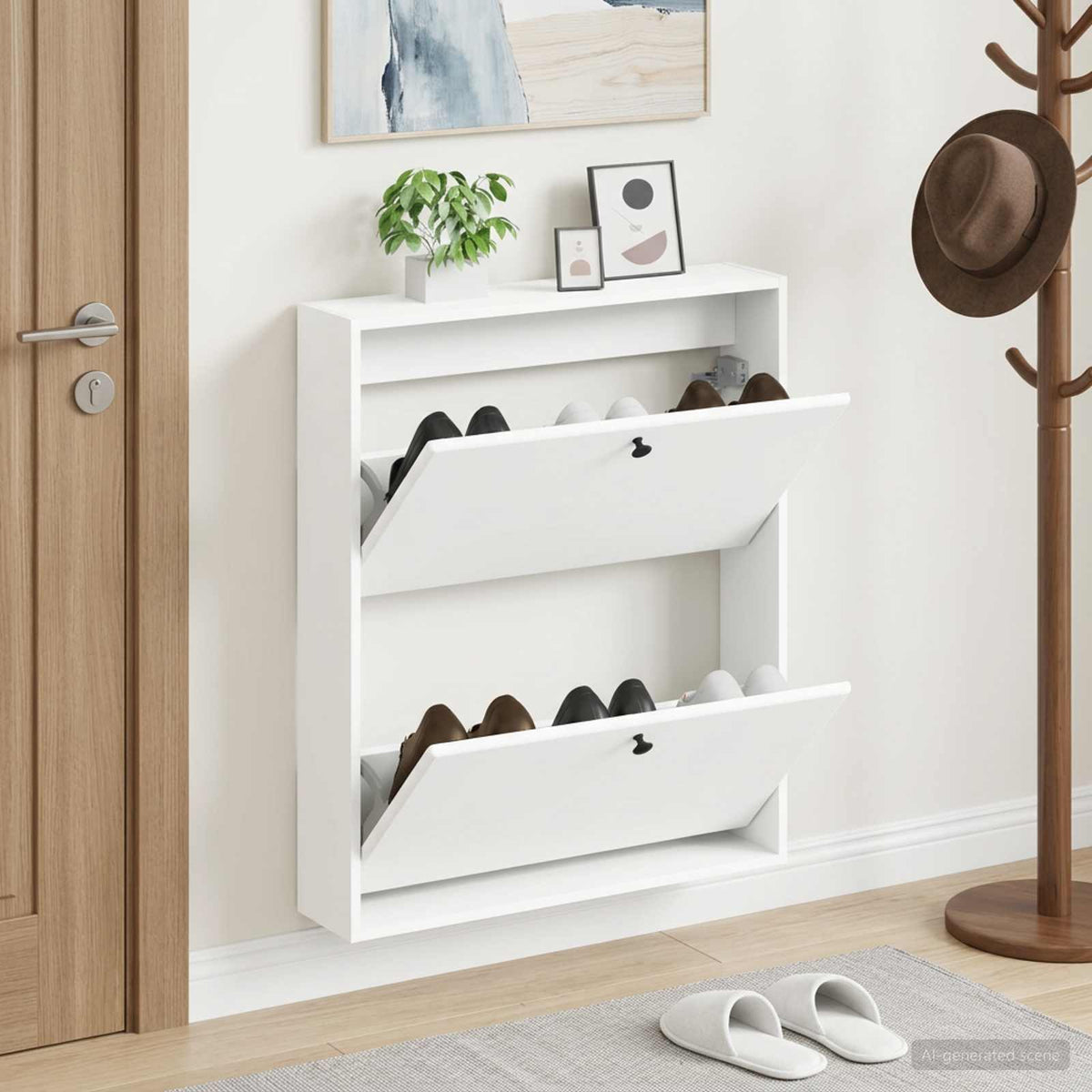 Ormar za cipele na zidu BREDA 71 x 17 x 86 cm Konstruirano drvo