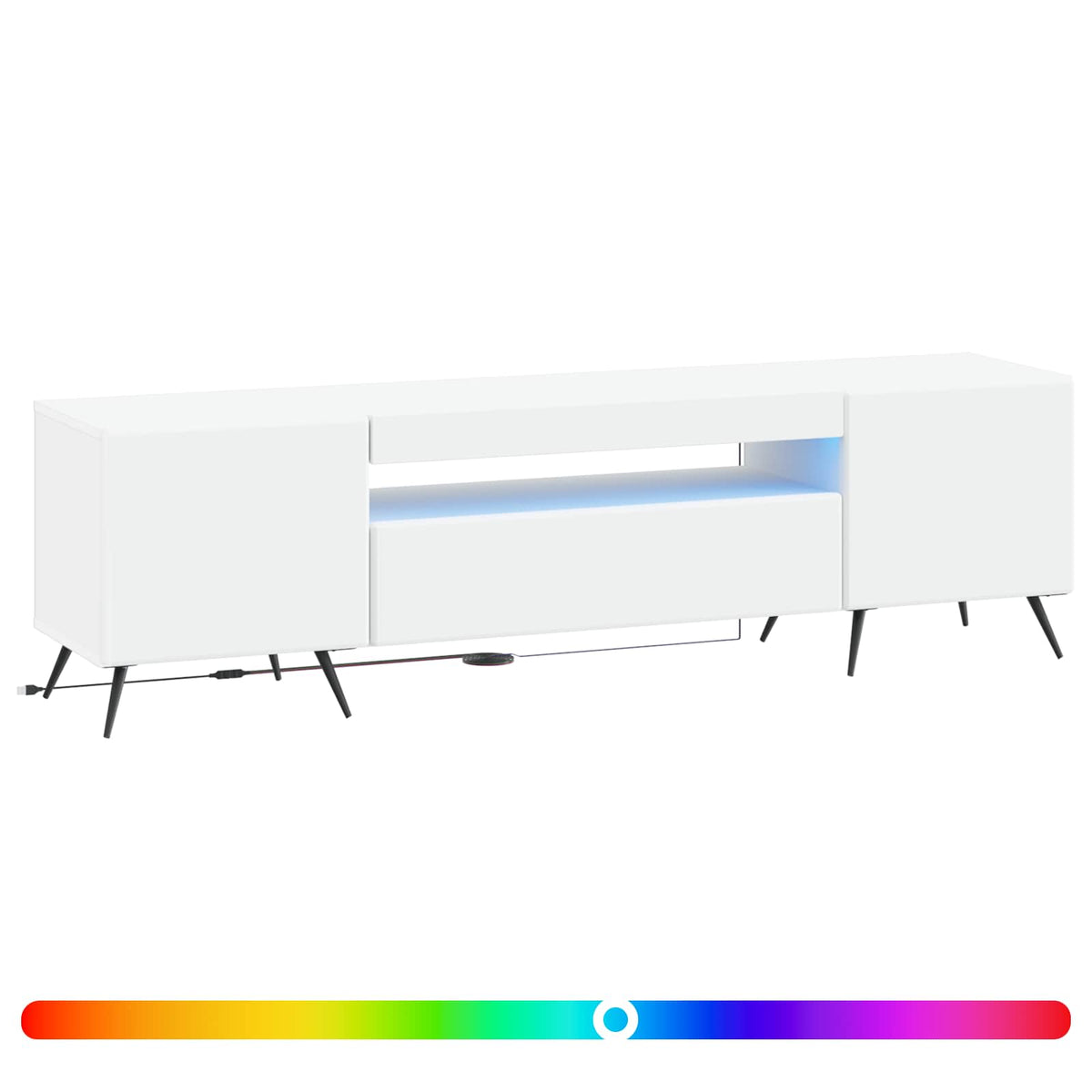 LED TV kabinet Bijela Konstruirano drvo
