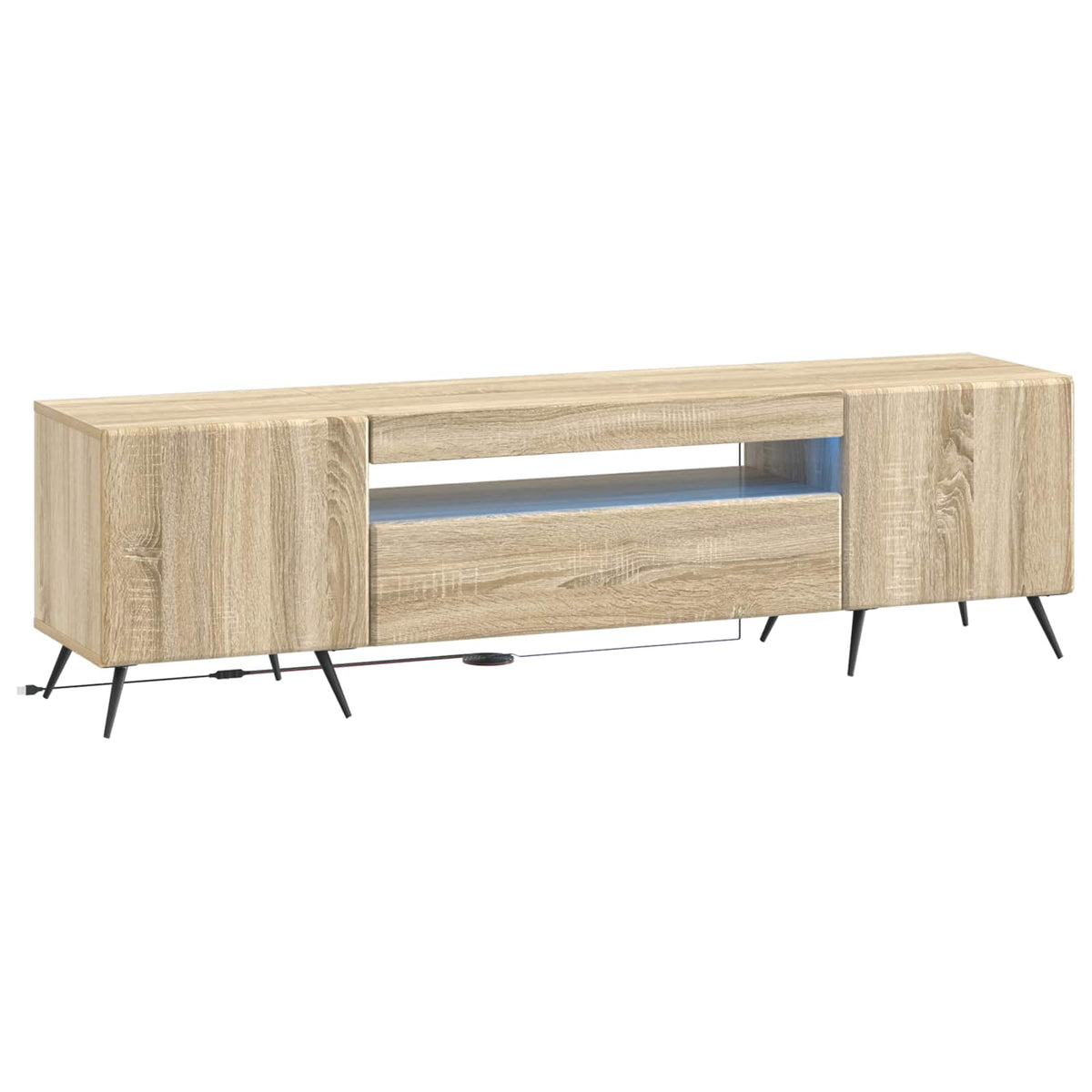 LED TV kabinet Hrast sonoma Konstruirano drvo