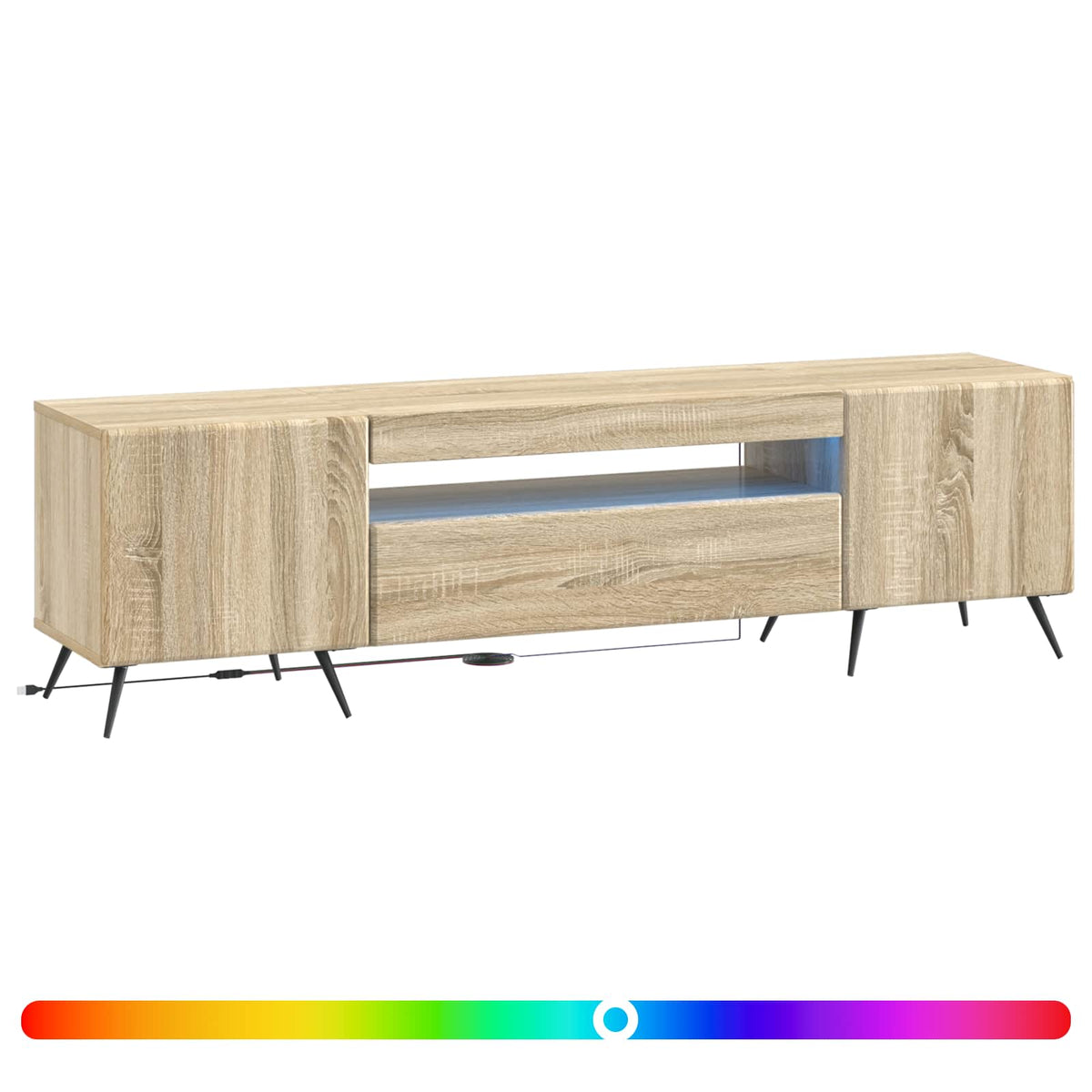 LED TV kabinet Hrast sonoma Konstruirano drvo